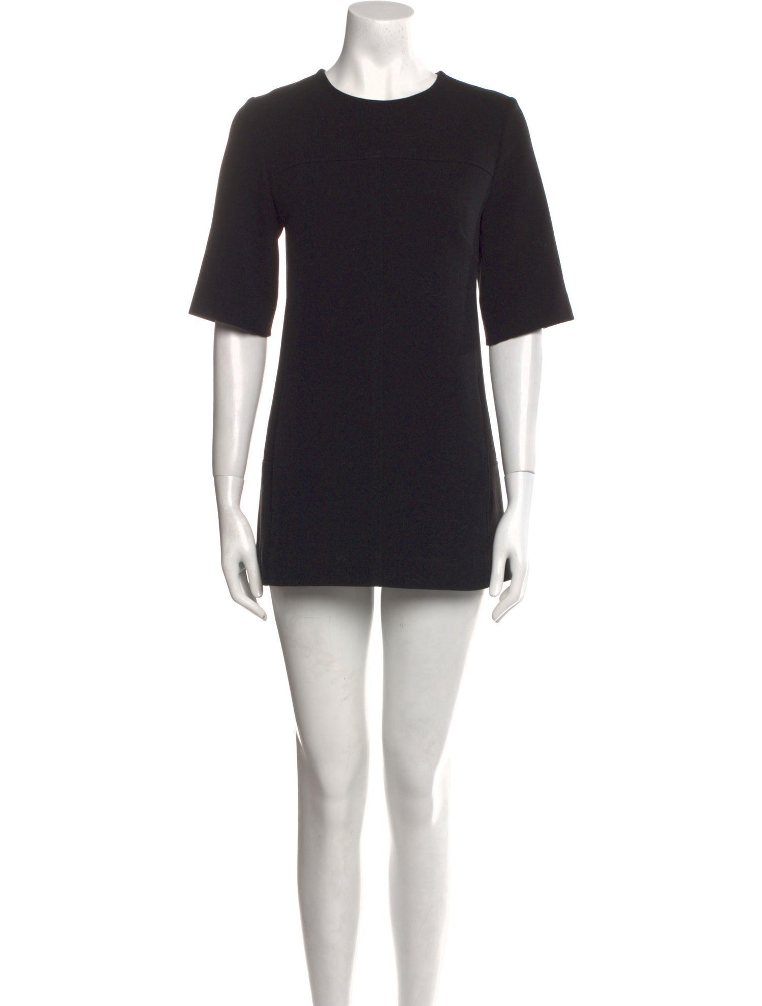 Lela Rose Crew Neck Mini Dress