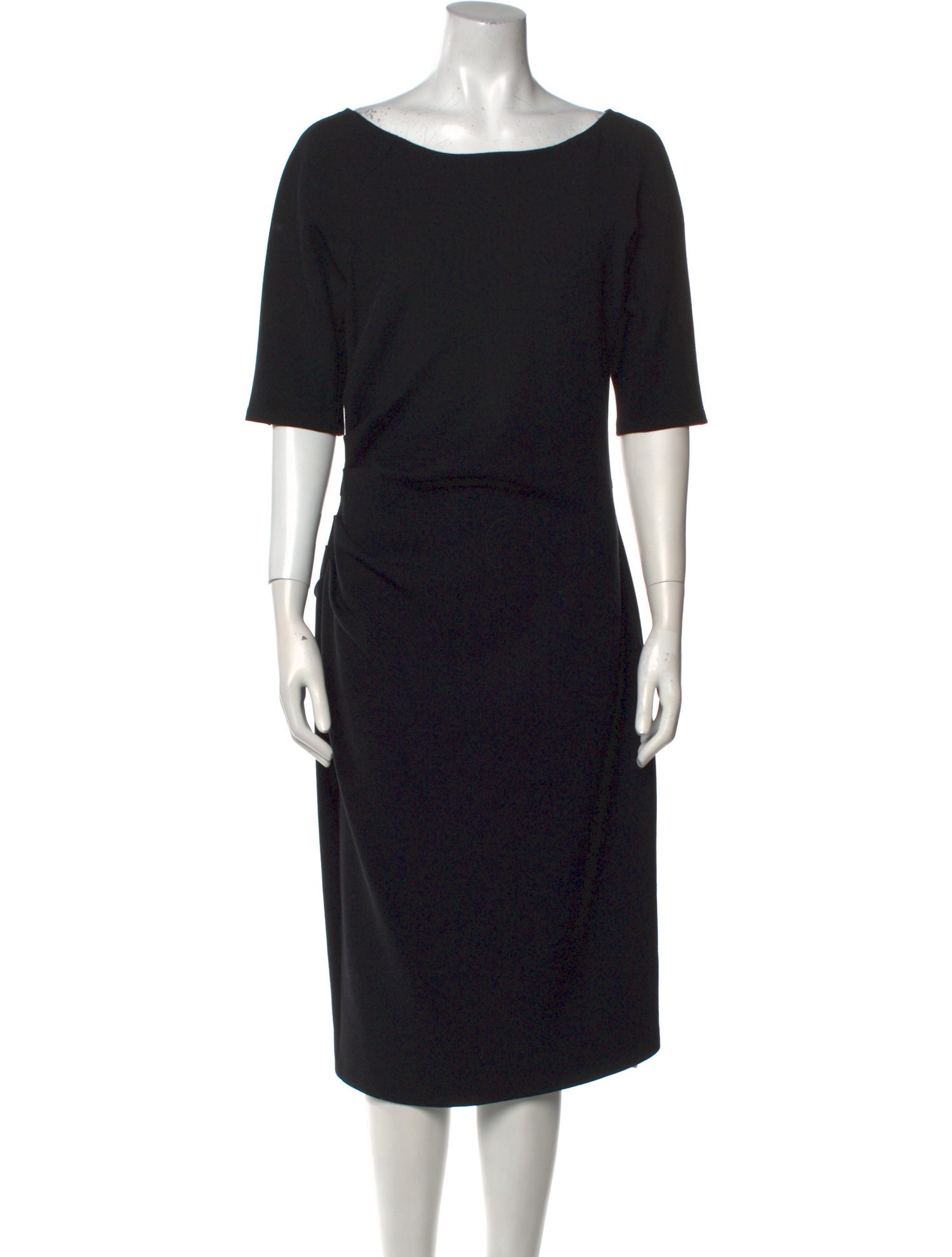 Lela Rose Bateau Neckline Midi Length Dress