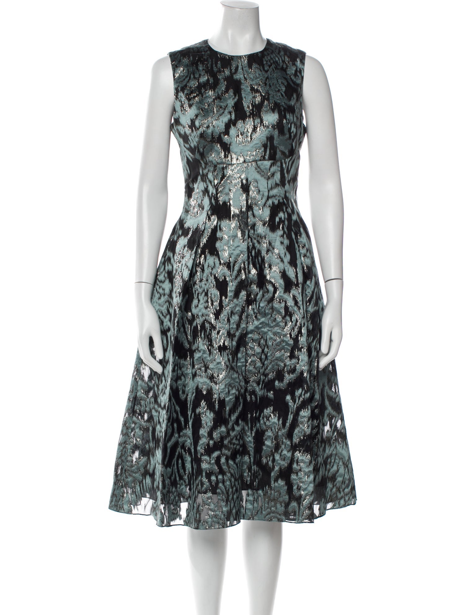 Lela Rose Printed Midi Length Dress