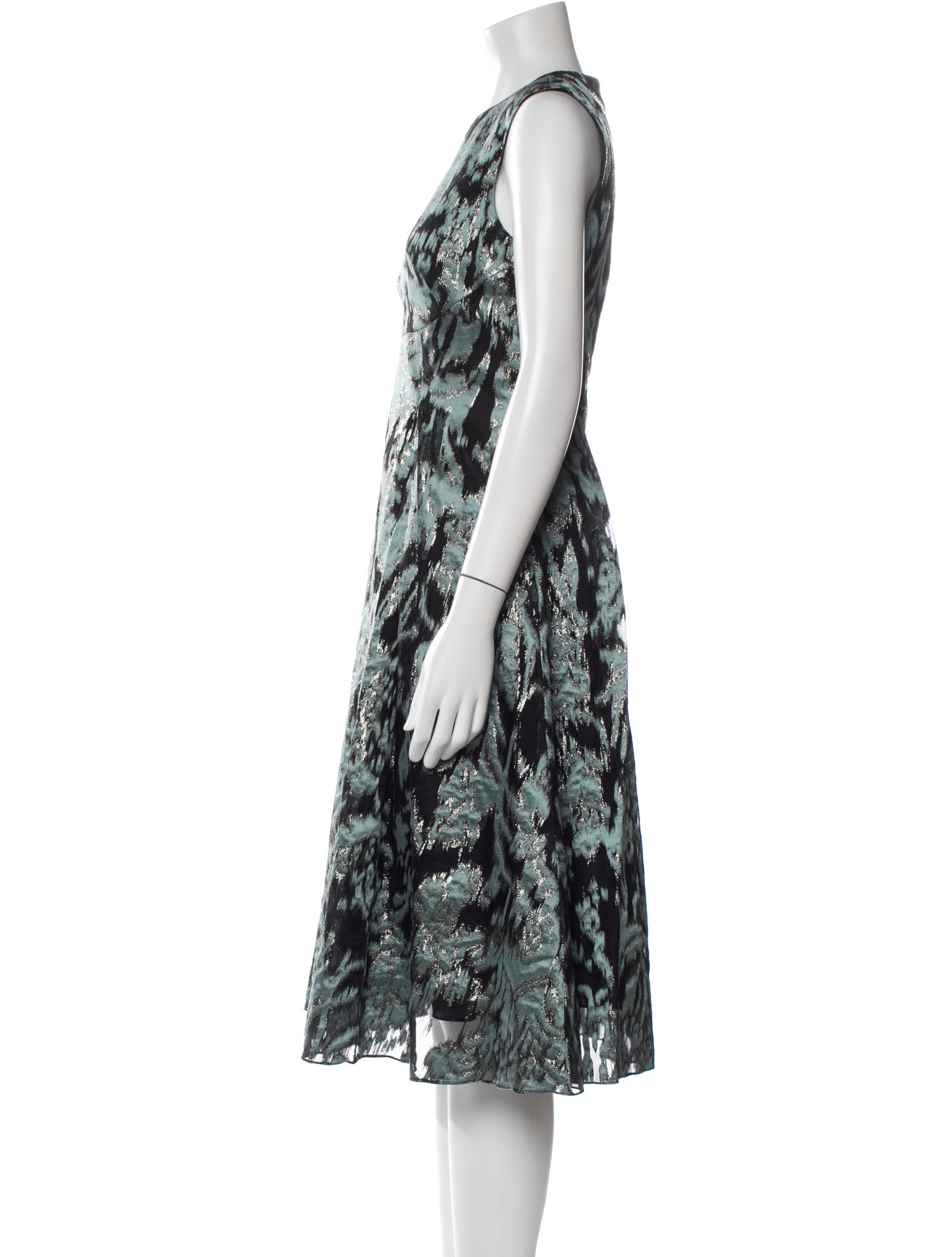 Lela Rose Printed Midi Length Dress