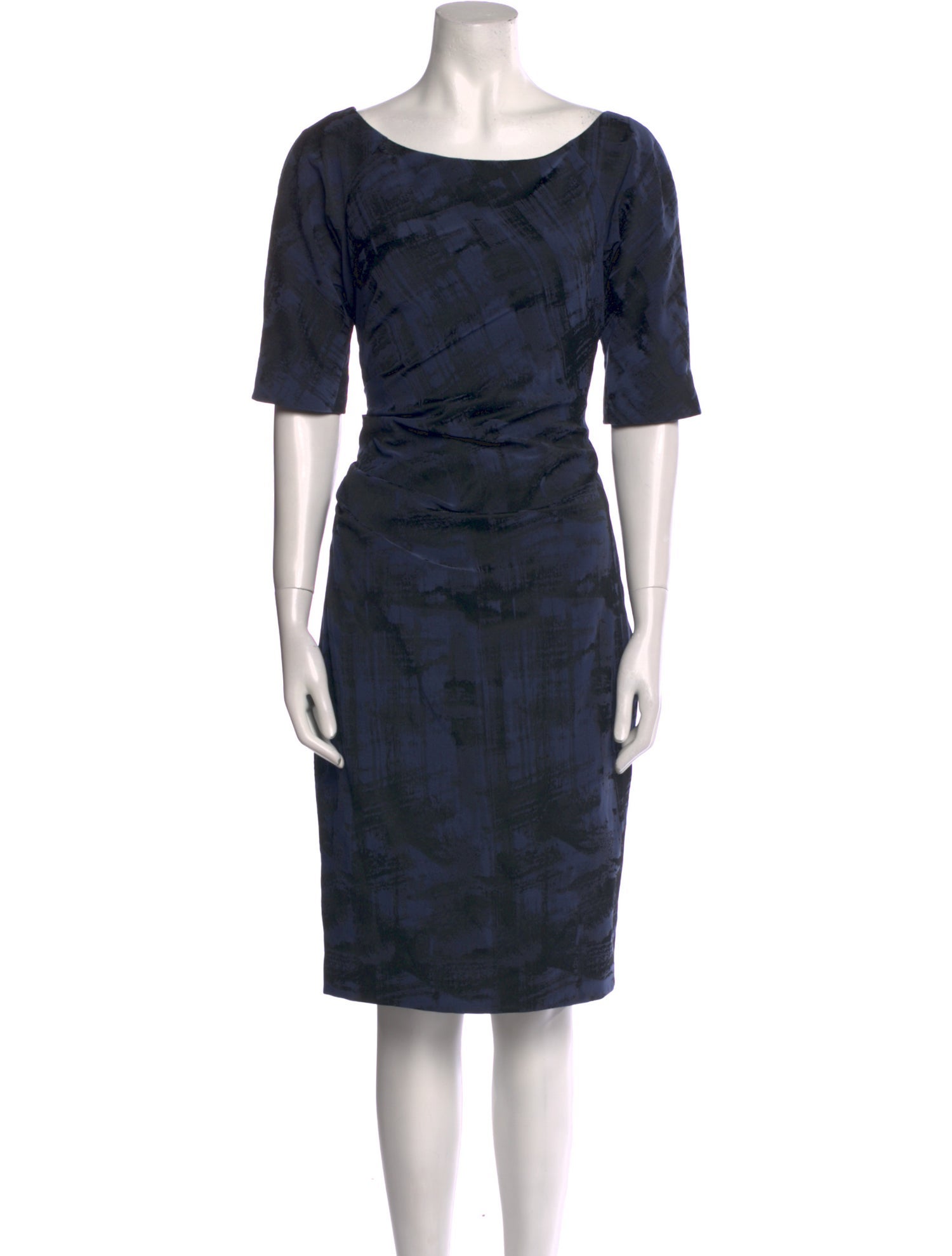 Lela Rose Bateau Neckline Knee-Length Dress