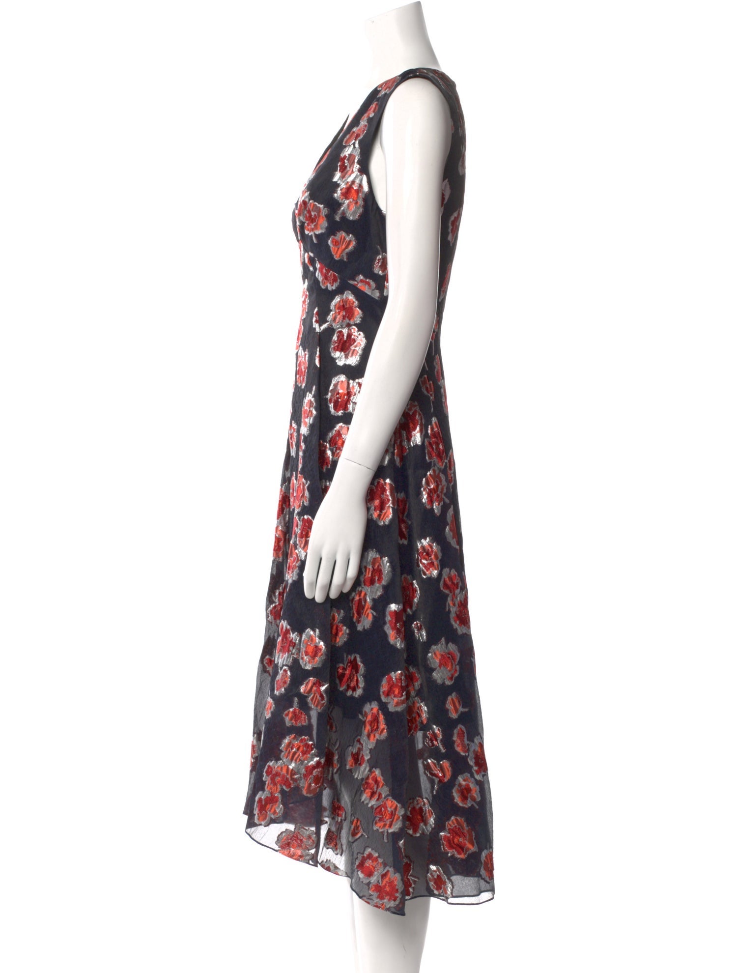 Lela Rose Silk Midi Length Dress