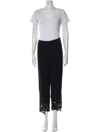 Lela Rose Wool Lace Pattern Pant Set