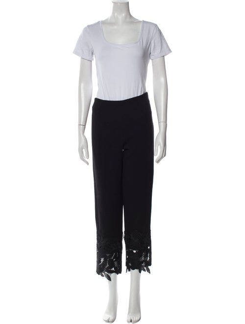 Lela Rose Wool Lace Pattern Pant Set