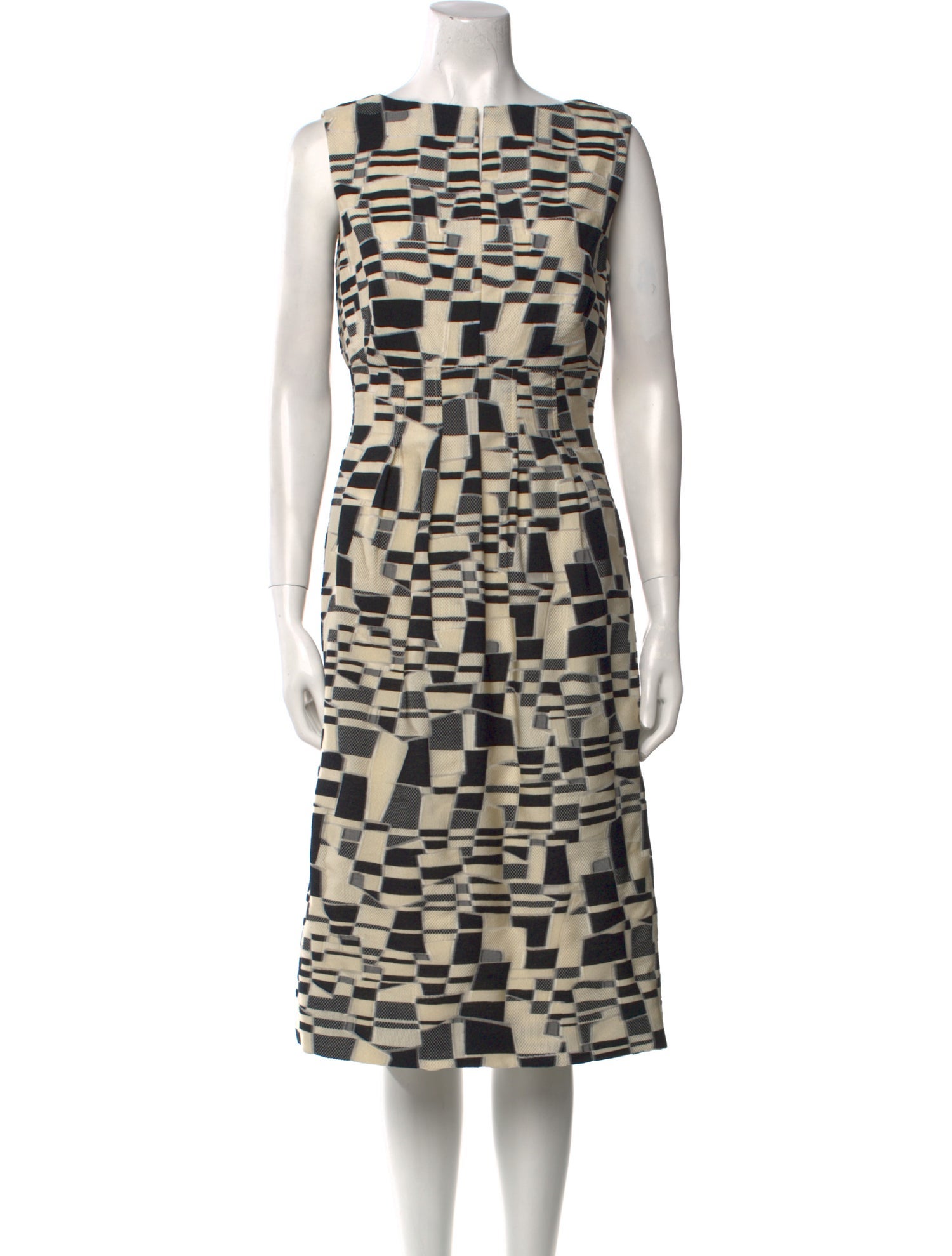 Lela Rose Printed Midi Length Dress