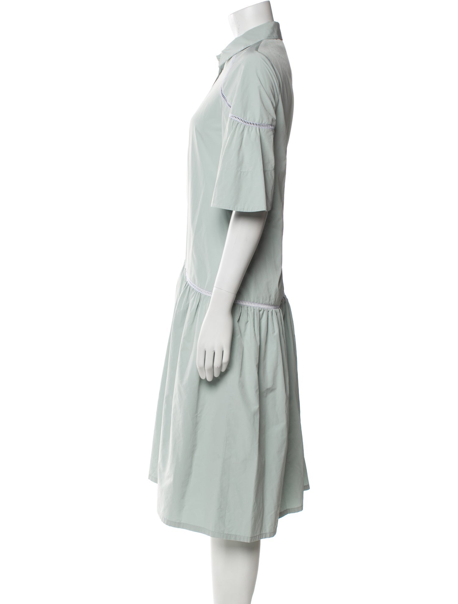 Lela Rose Wool Midi Length Dress