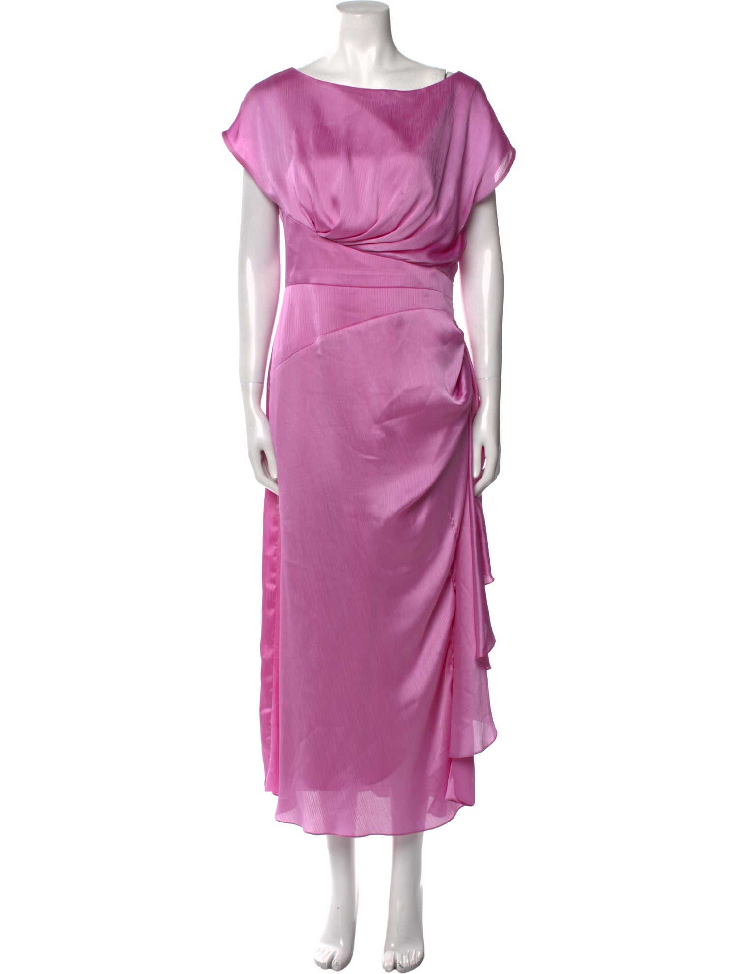 Lela Rose Bateau Neckline Long Dress