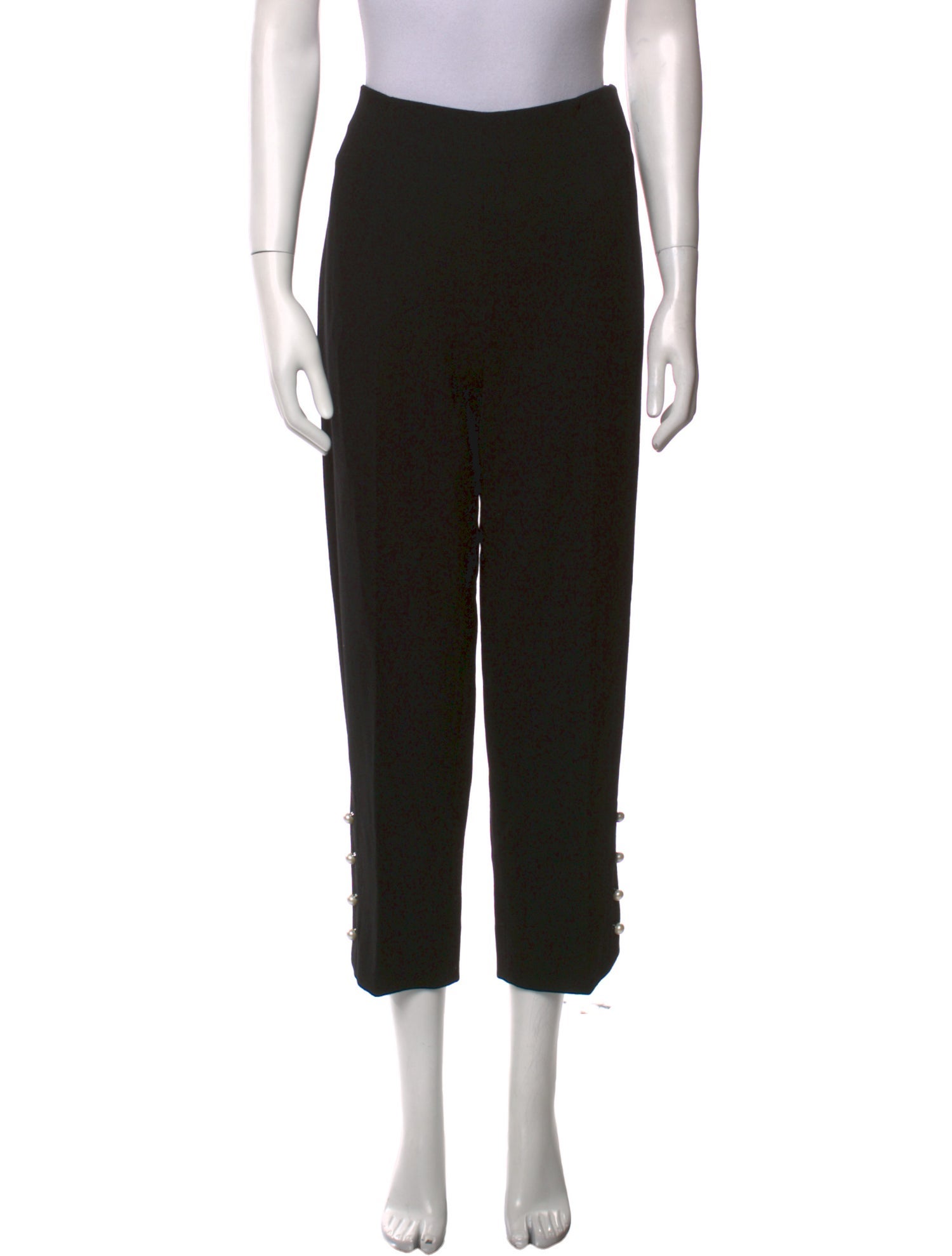 Lela Rose Wool Straight Leg Pants