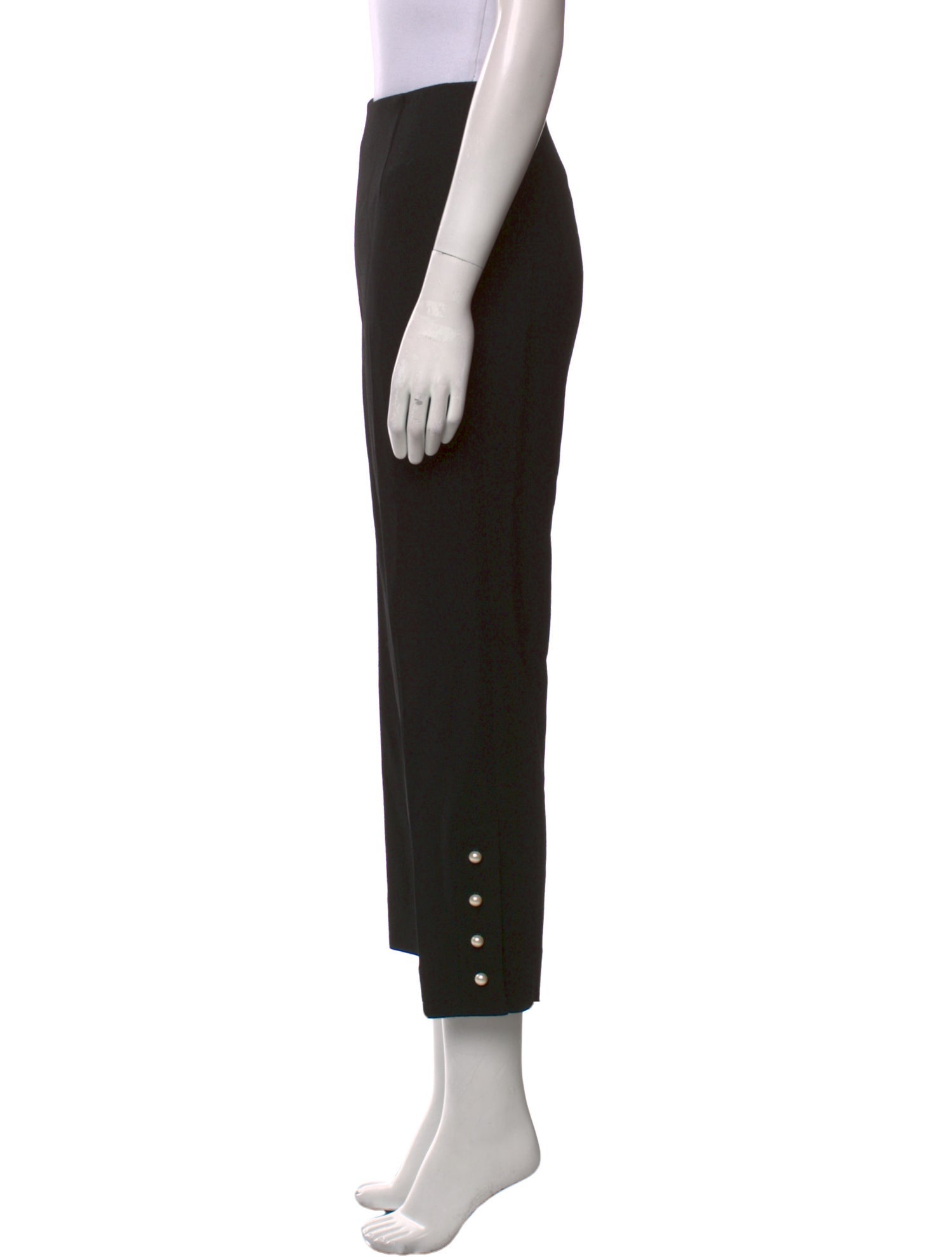 Lela Rose Wool Straight Leg Pants