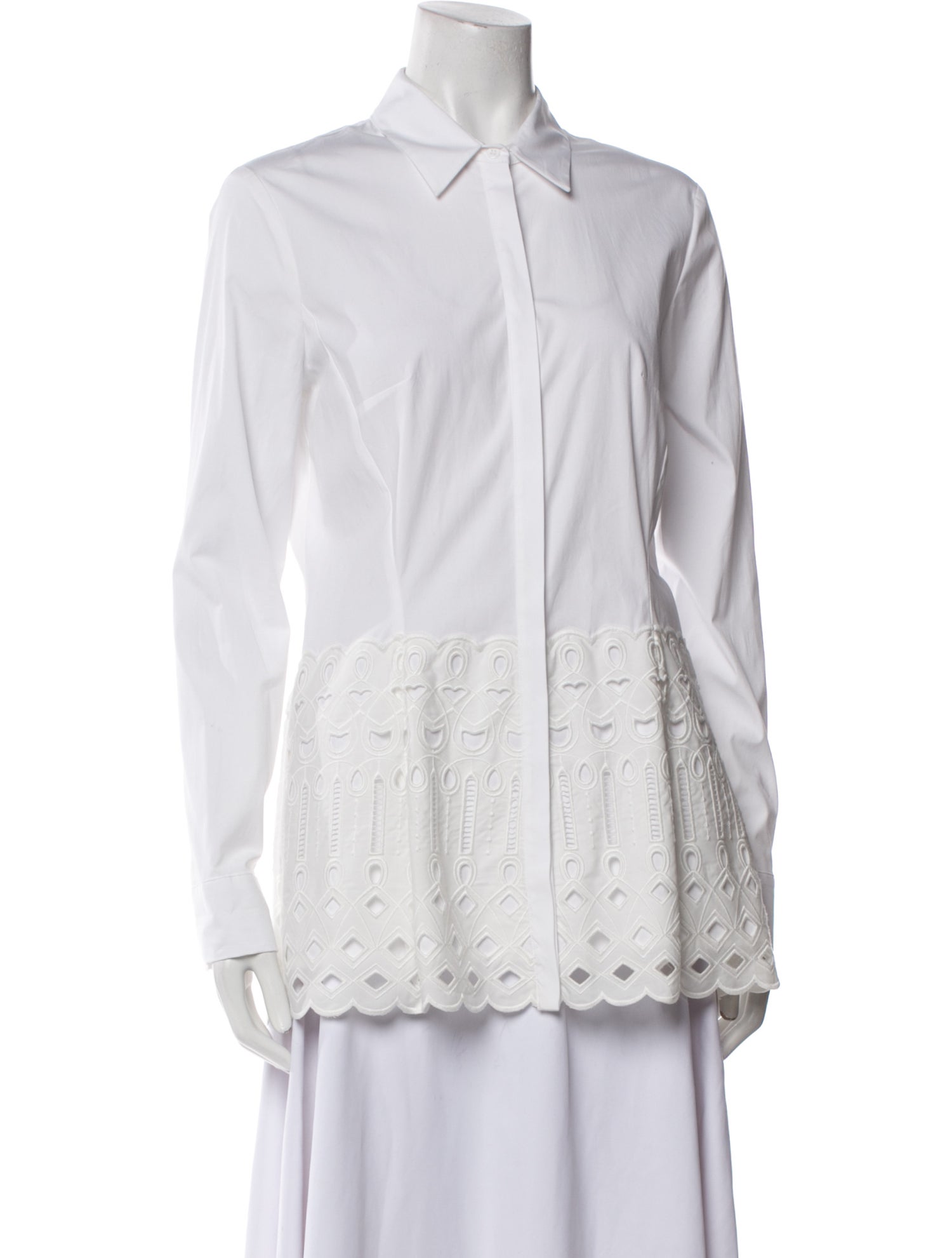 Lela Rose Long Sleeve Button-Up Top w/ Tags