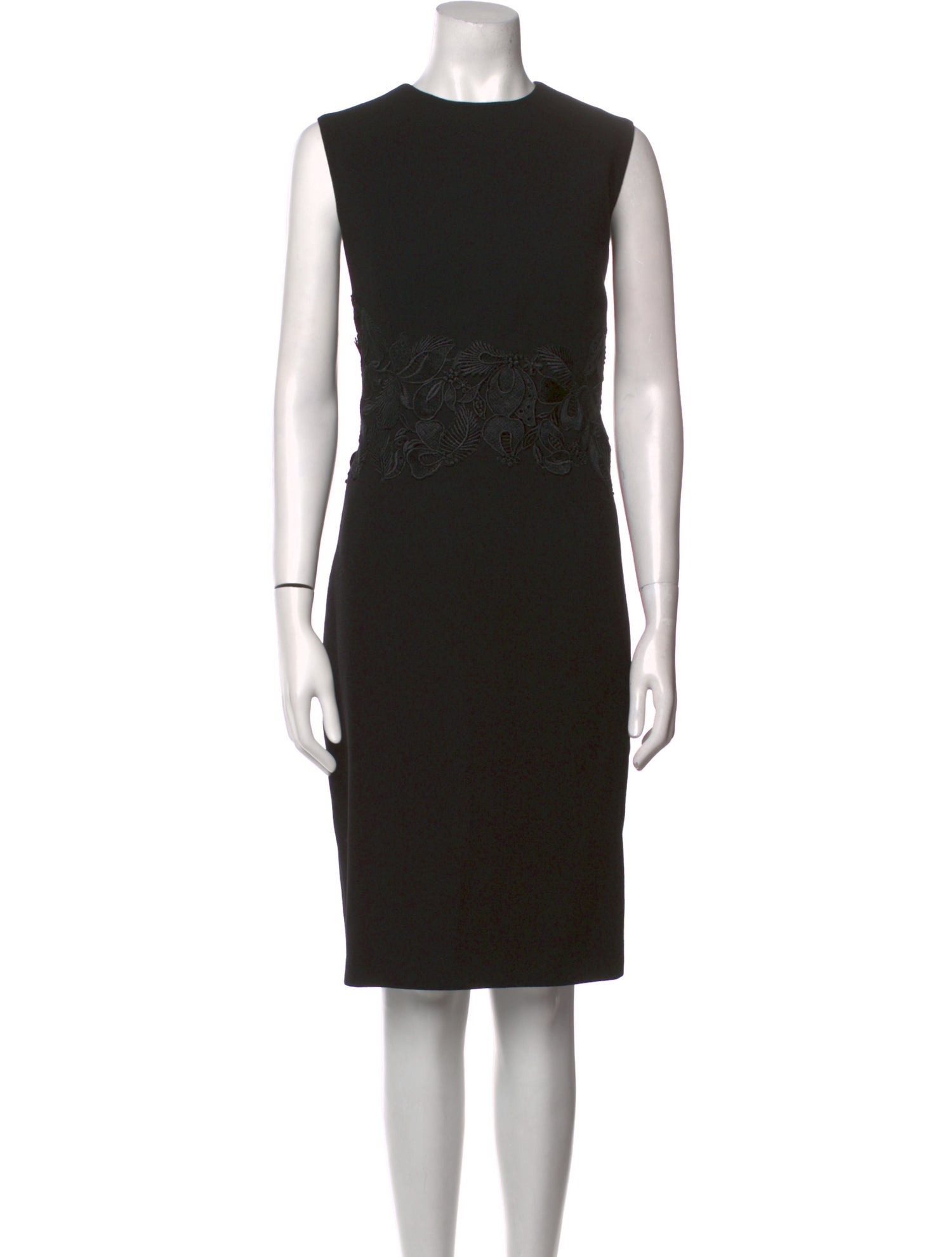 Lela Rose Crew Neck Knee-Length Dress