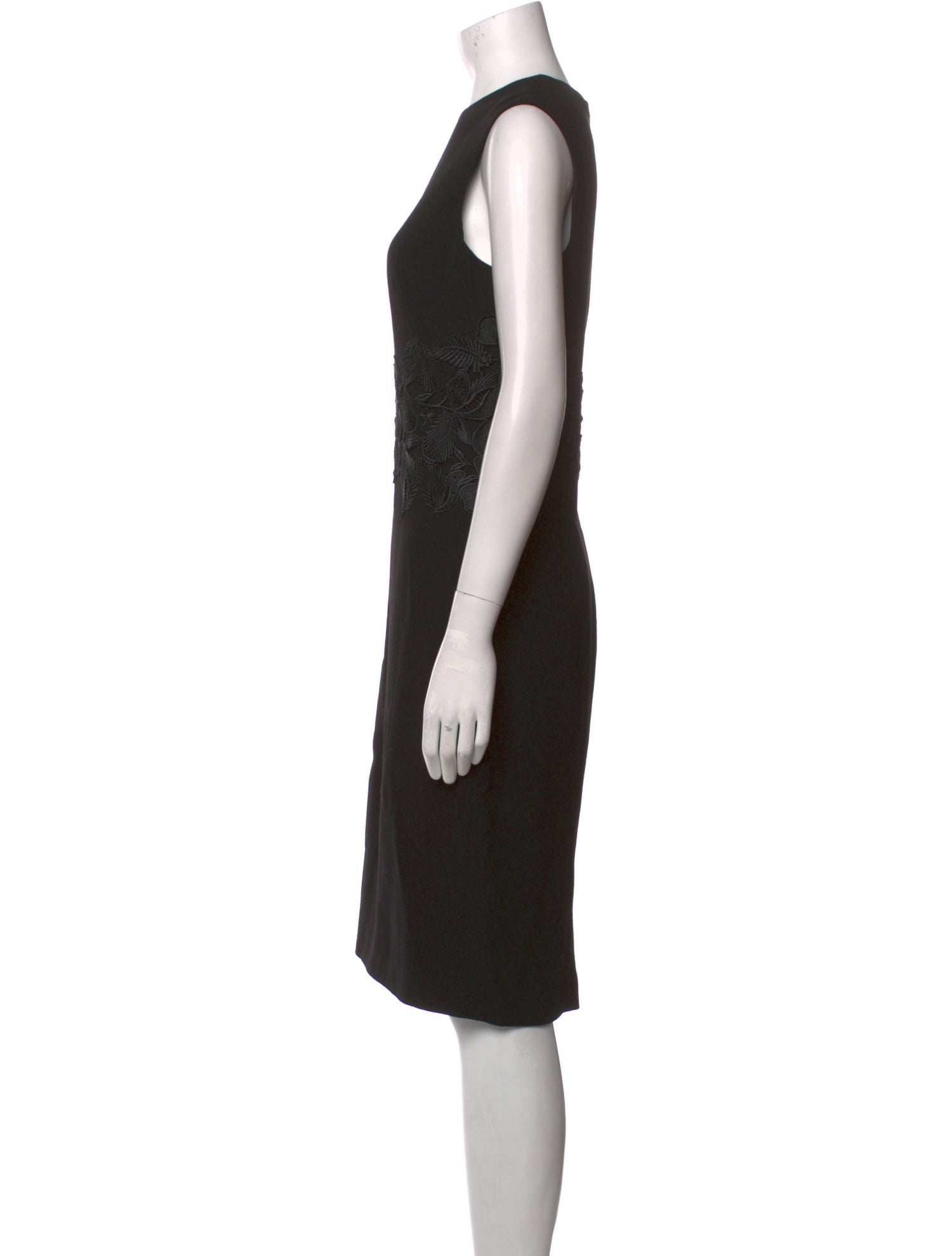 Lela Rose Crew Neck Knee-Length Dress