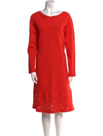 Lela Rose Bateau Neckline Knee-Length Dress