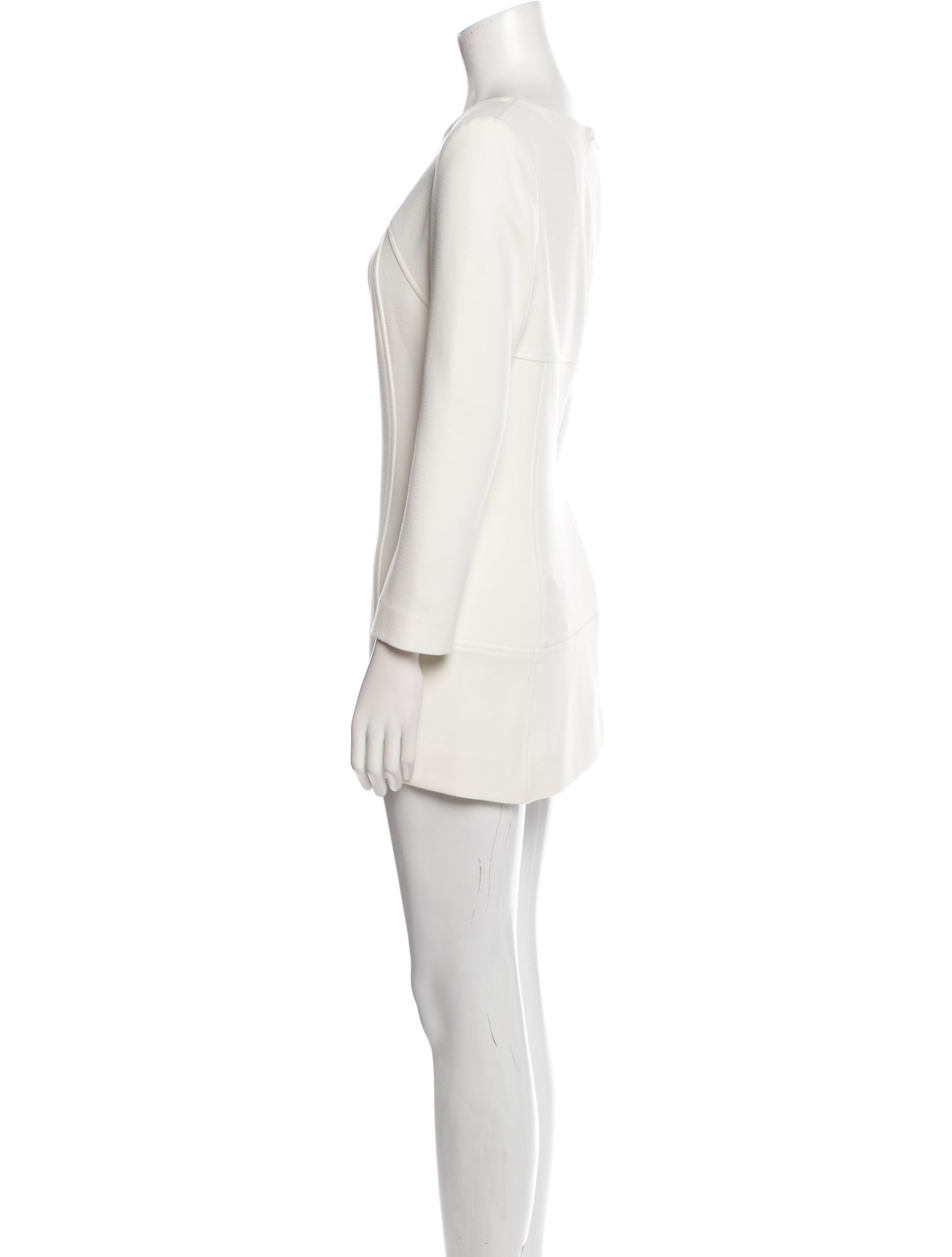 Lela Rose Bateau Neckline Long Sleeve Tunic