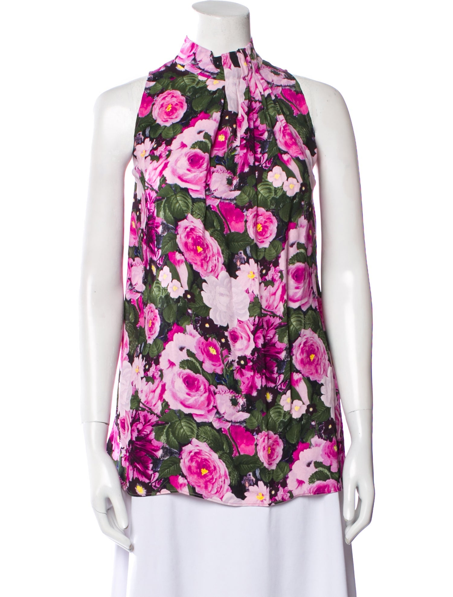 Lela Rose Floral Print Halterneck Blouse w/ Tags