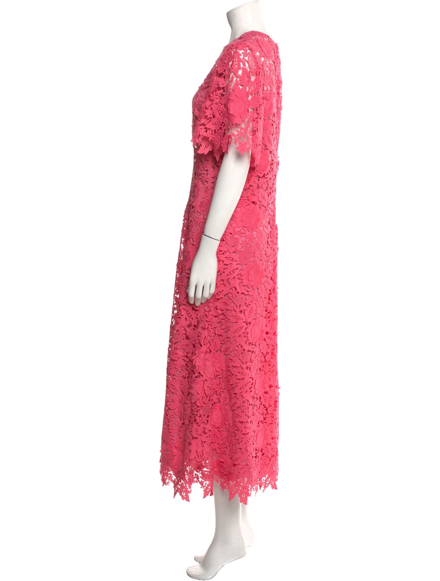 Lela Rose Lace Pattern Long Dress