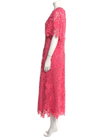 Lela Rose Lace Pattern Long Dress