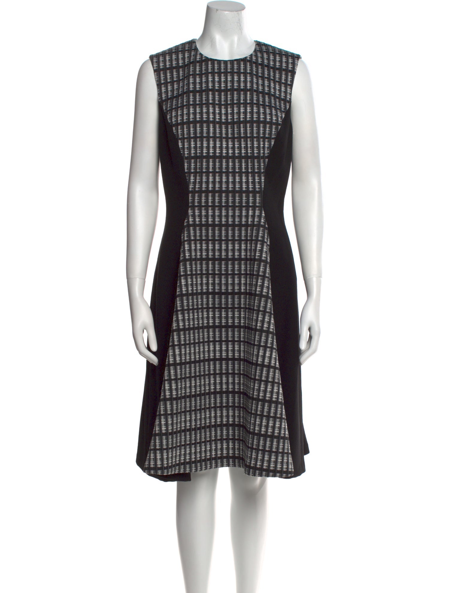 Lela Rose Plaid Print Knee-Length Dress