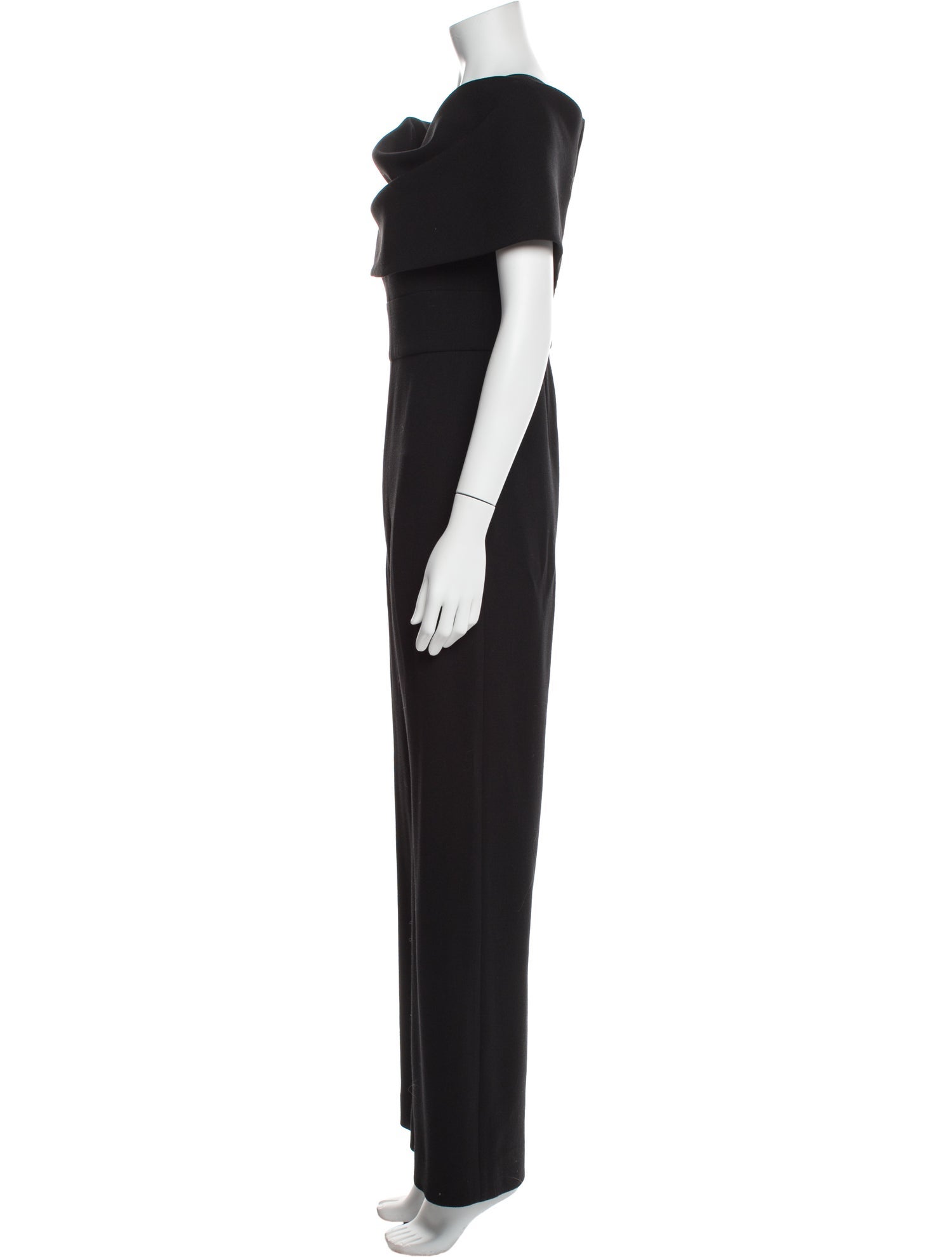 Lela Rose Wool V-Neck Jumpsuit