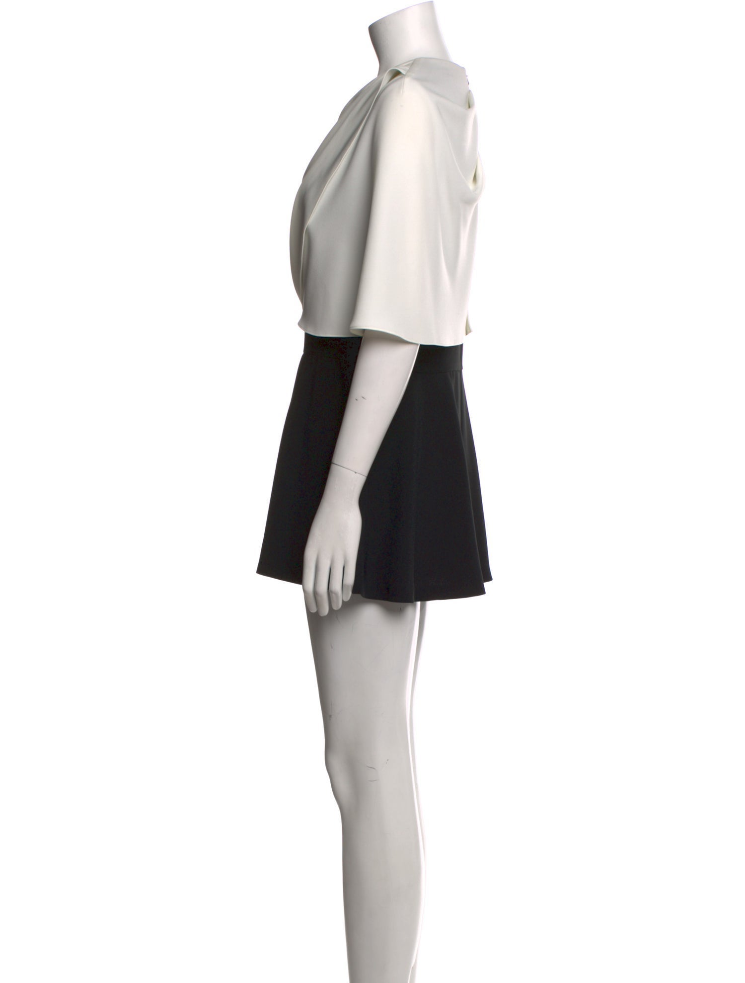 Lela Rose Cowl Neck Three-Quarter Sleeve Tunic