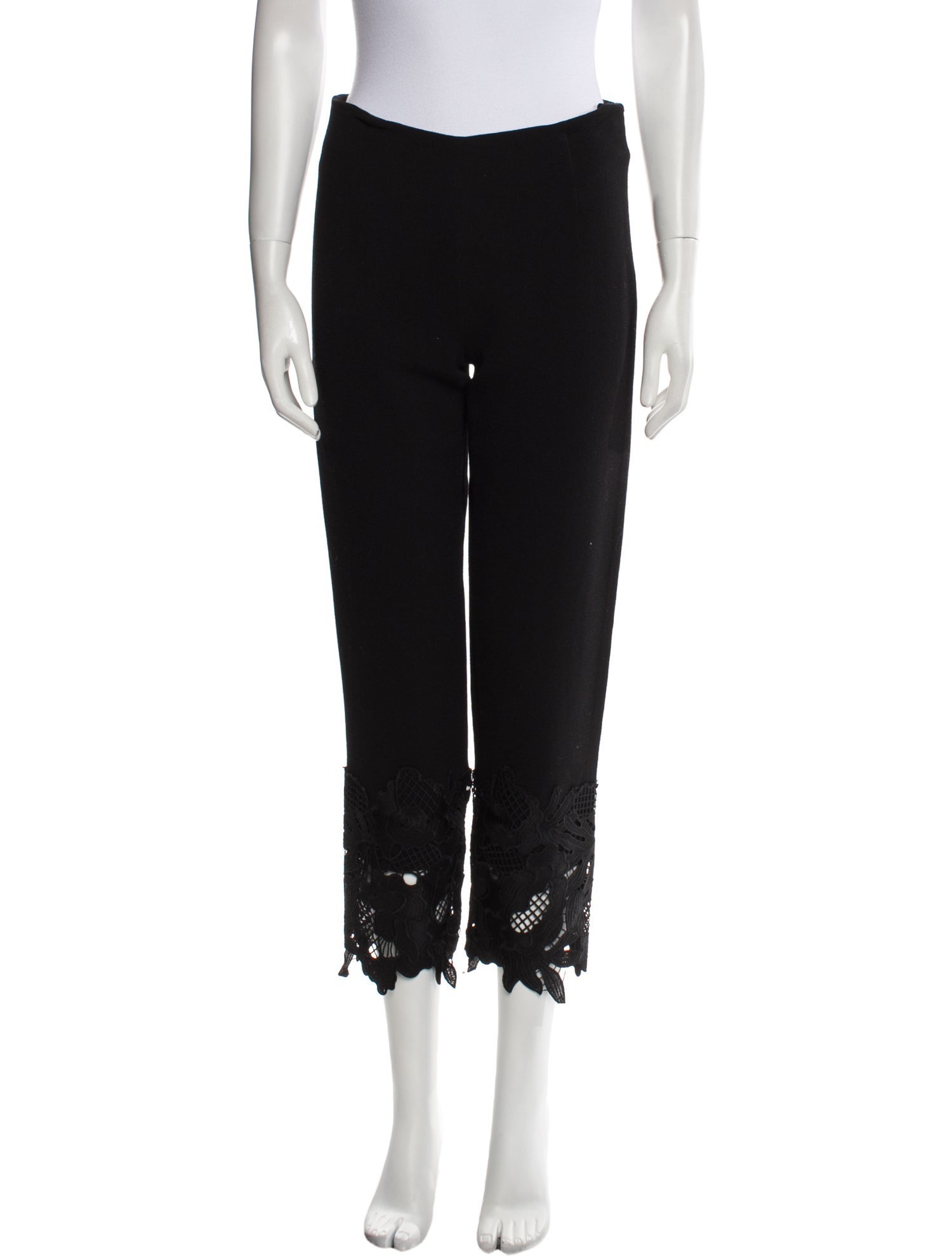 Lela Rose Wool Straight Leg Pants