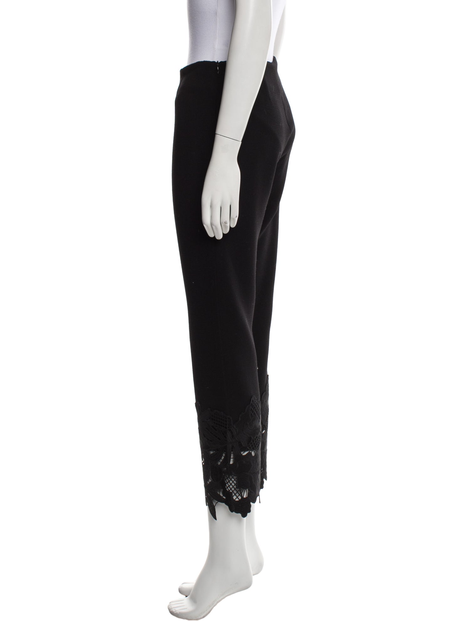 Lela Rose Wool Straight Leg Pants