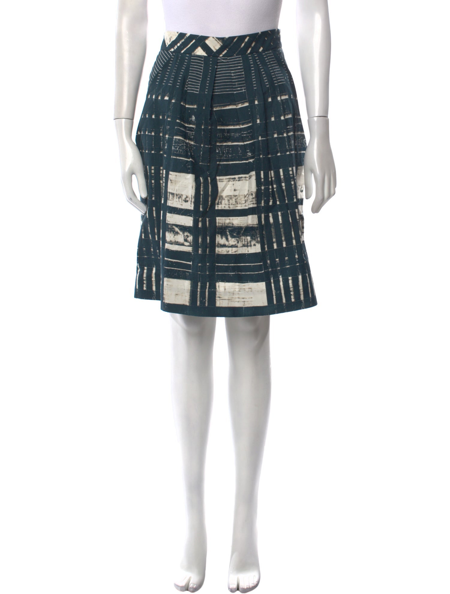 Lela Rose Striped Knee-Length Skirt