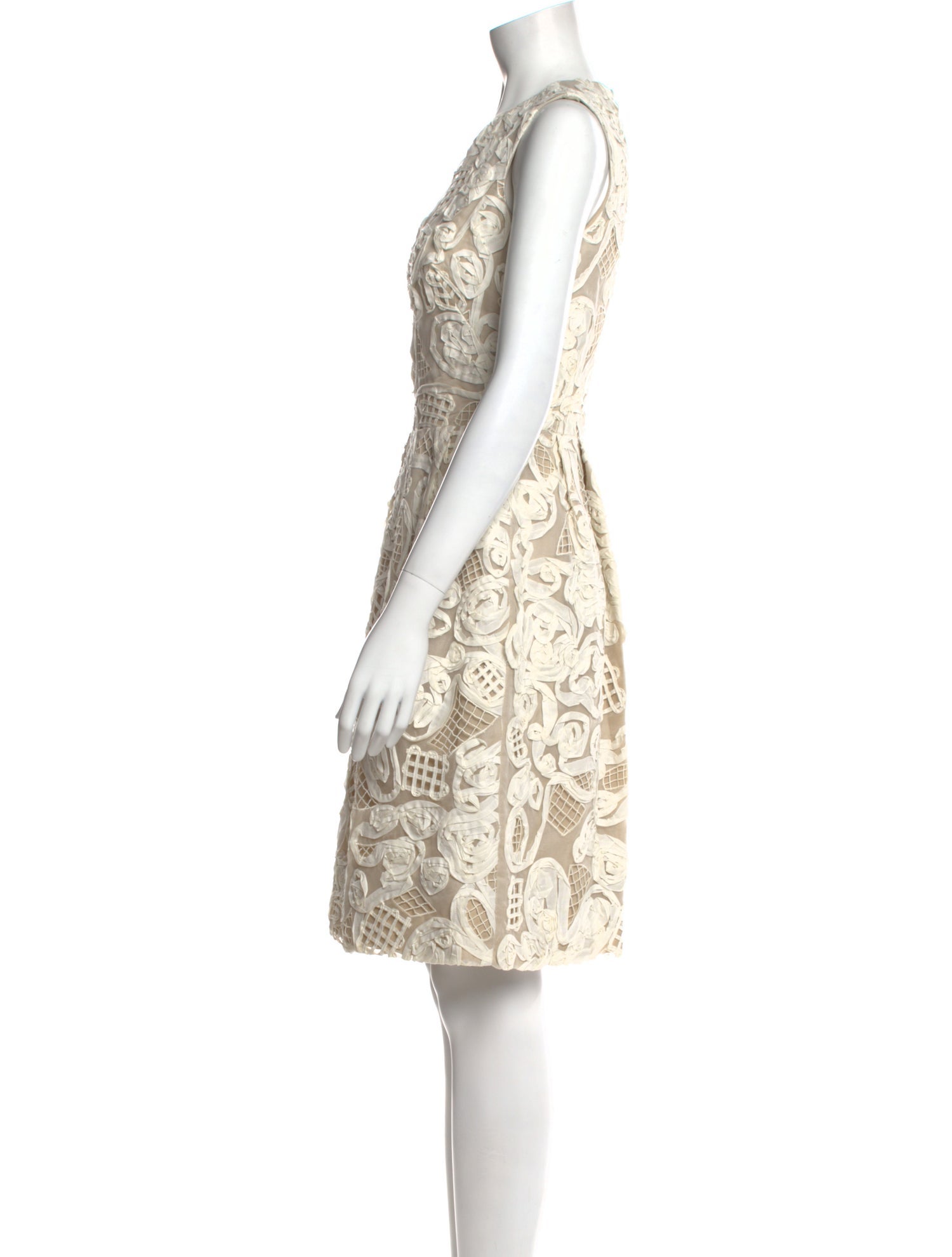 Lela Rose Silk Knee-Length Dress