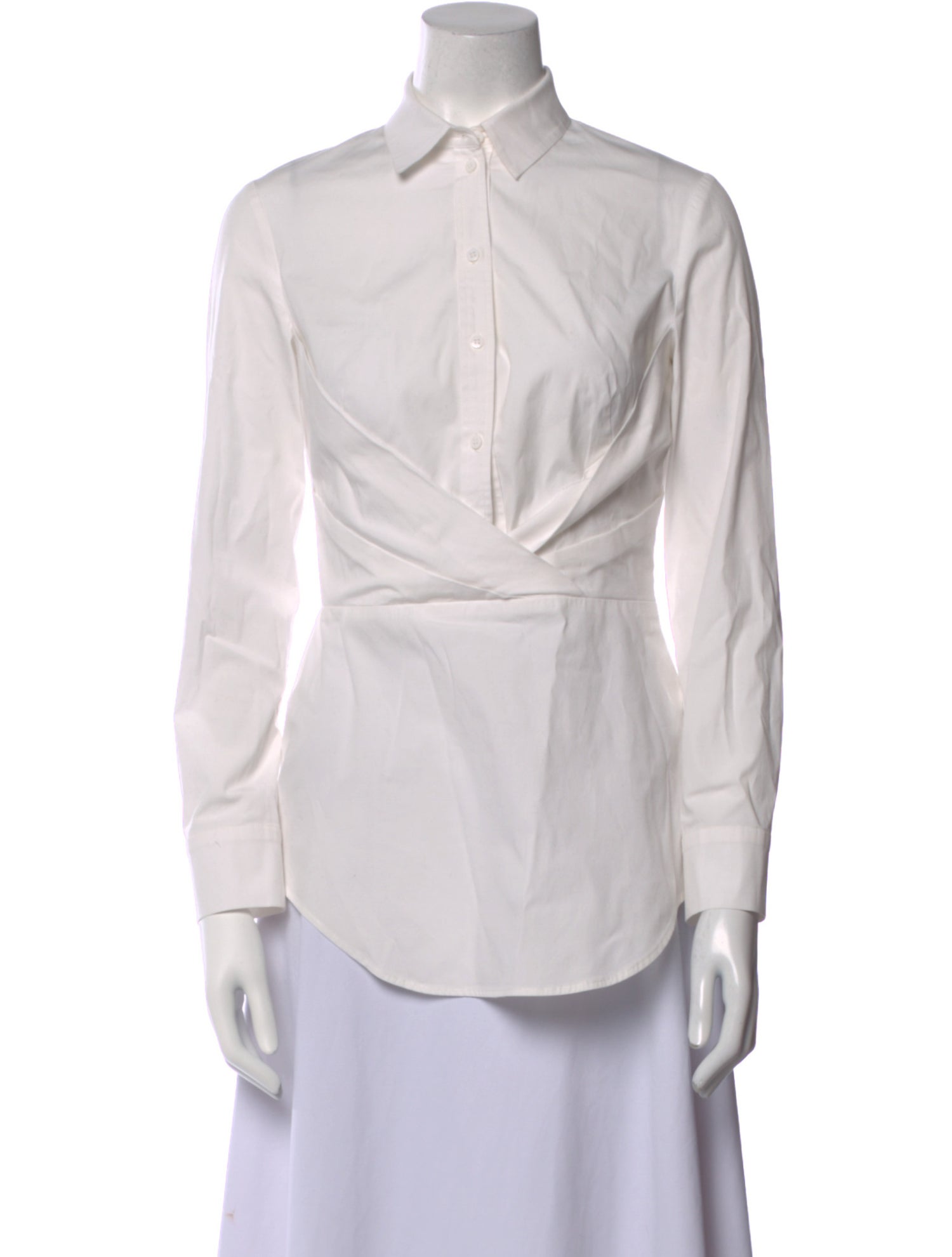 Lela Rose Long Sleeve Button-Up Top