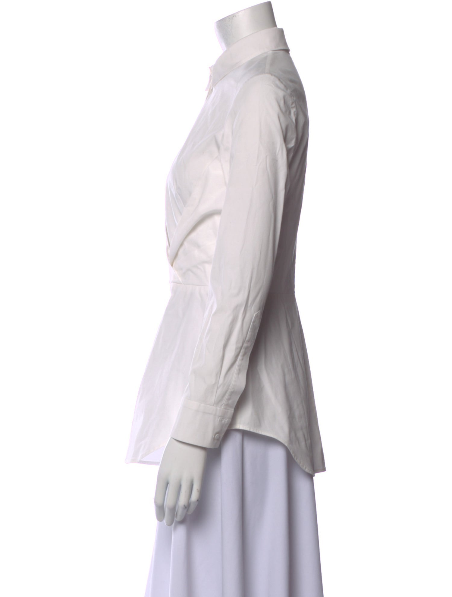 Lela Rose Long Sleeve Button-Up Top