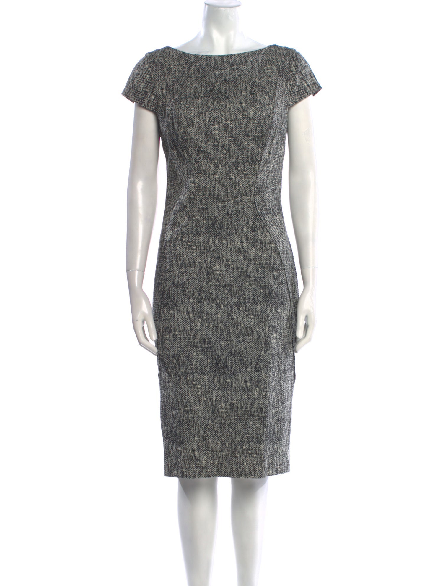 Lela Rose Bateau Neckline Midi Length Dress