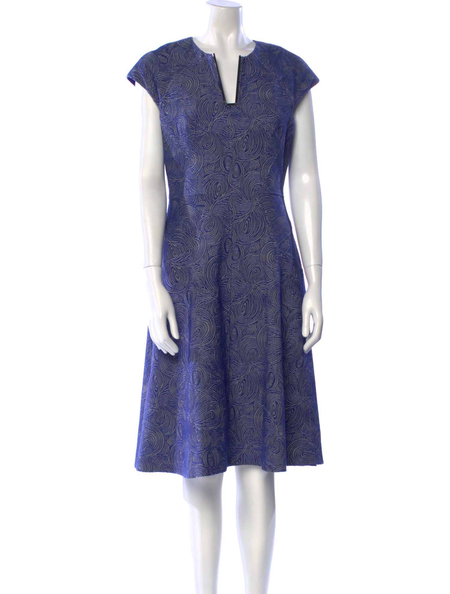 Lela Rose Printed Midi Length Dress