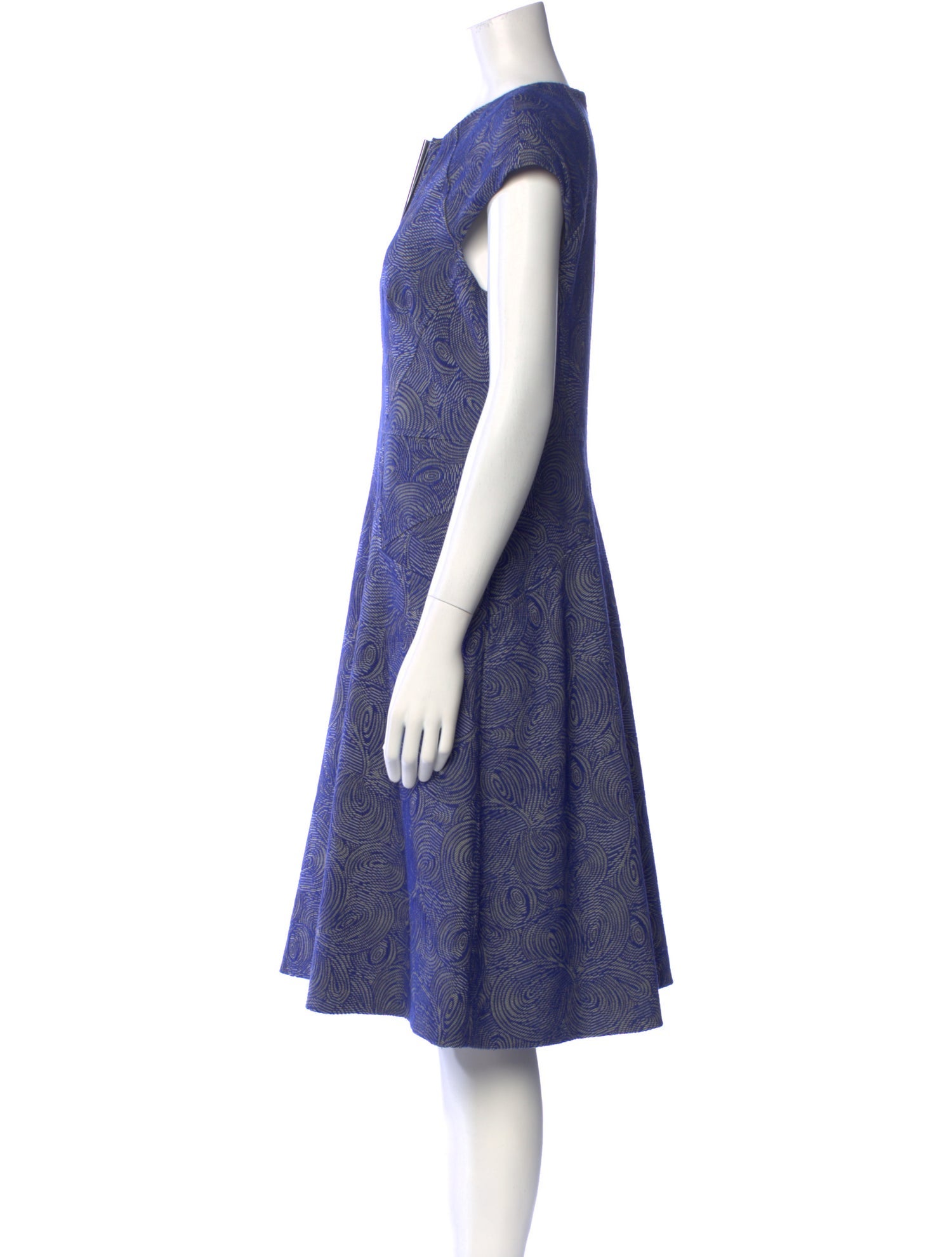 Lela Rose Printed Midi Length Dress