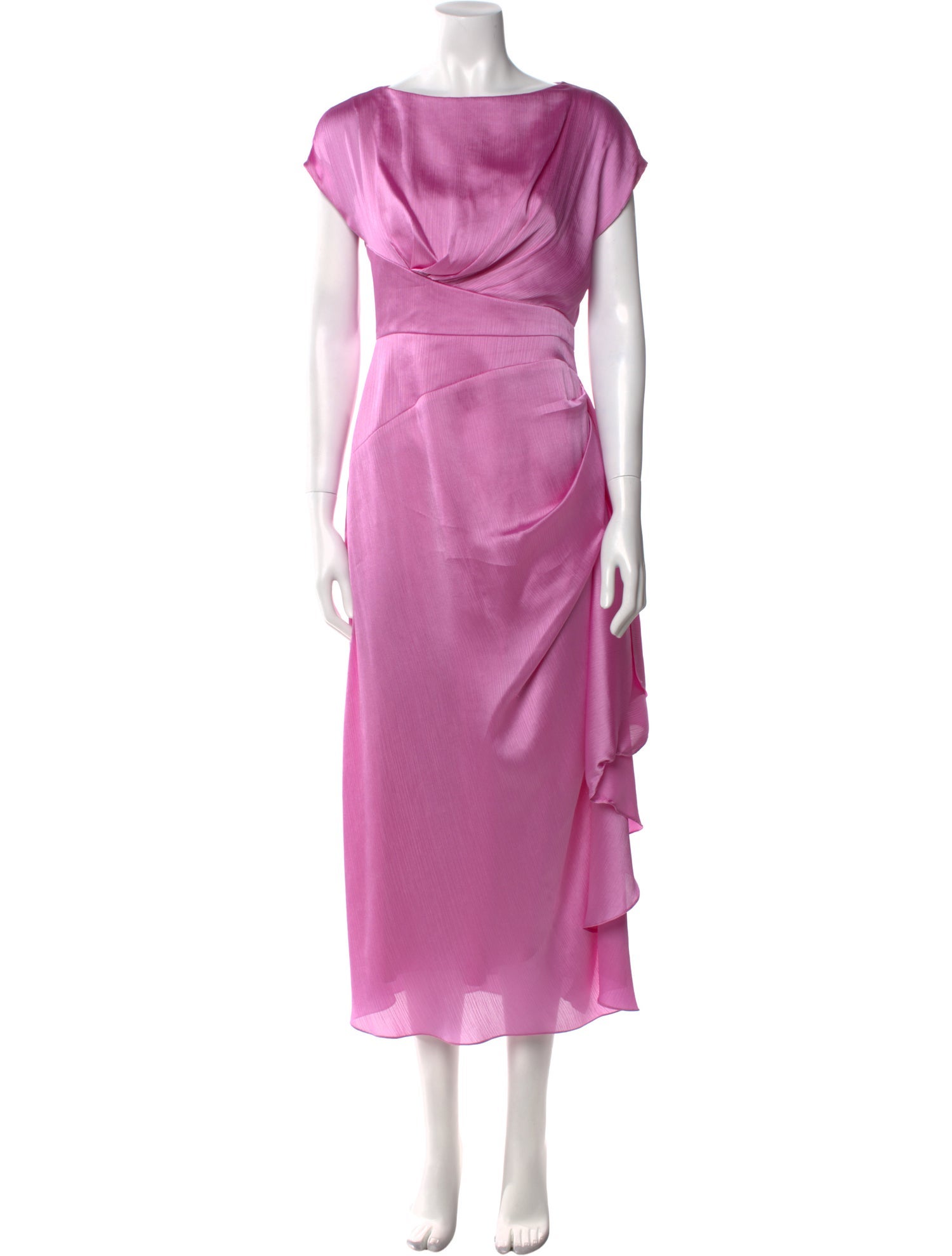 Lela Rose Bateau Neckline Long Dress