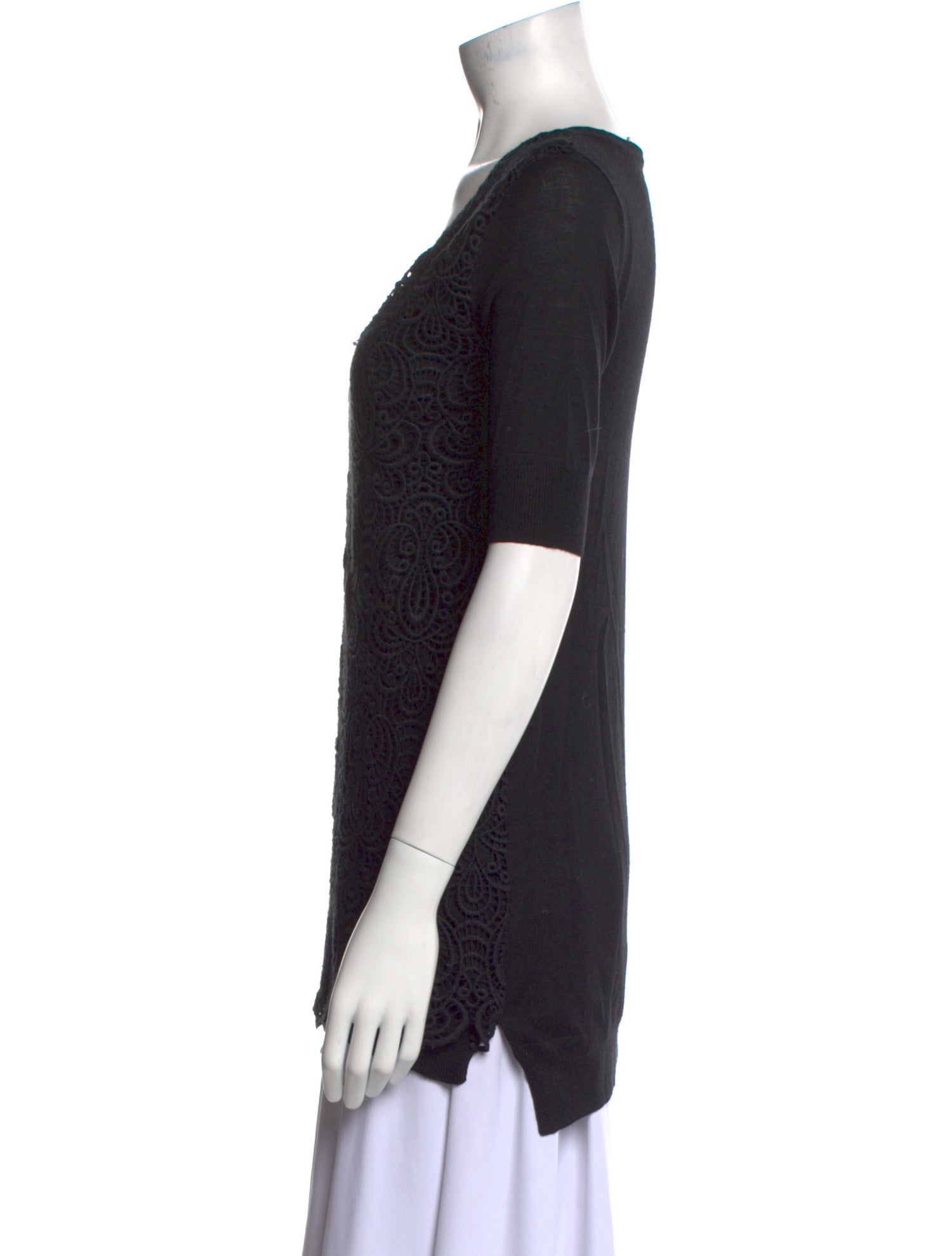 Lela Rose Wool V-Neck Sweater