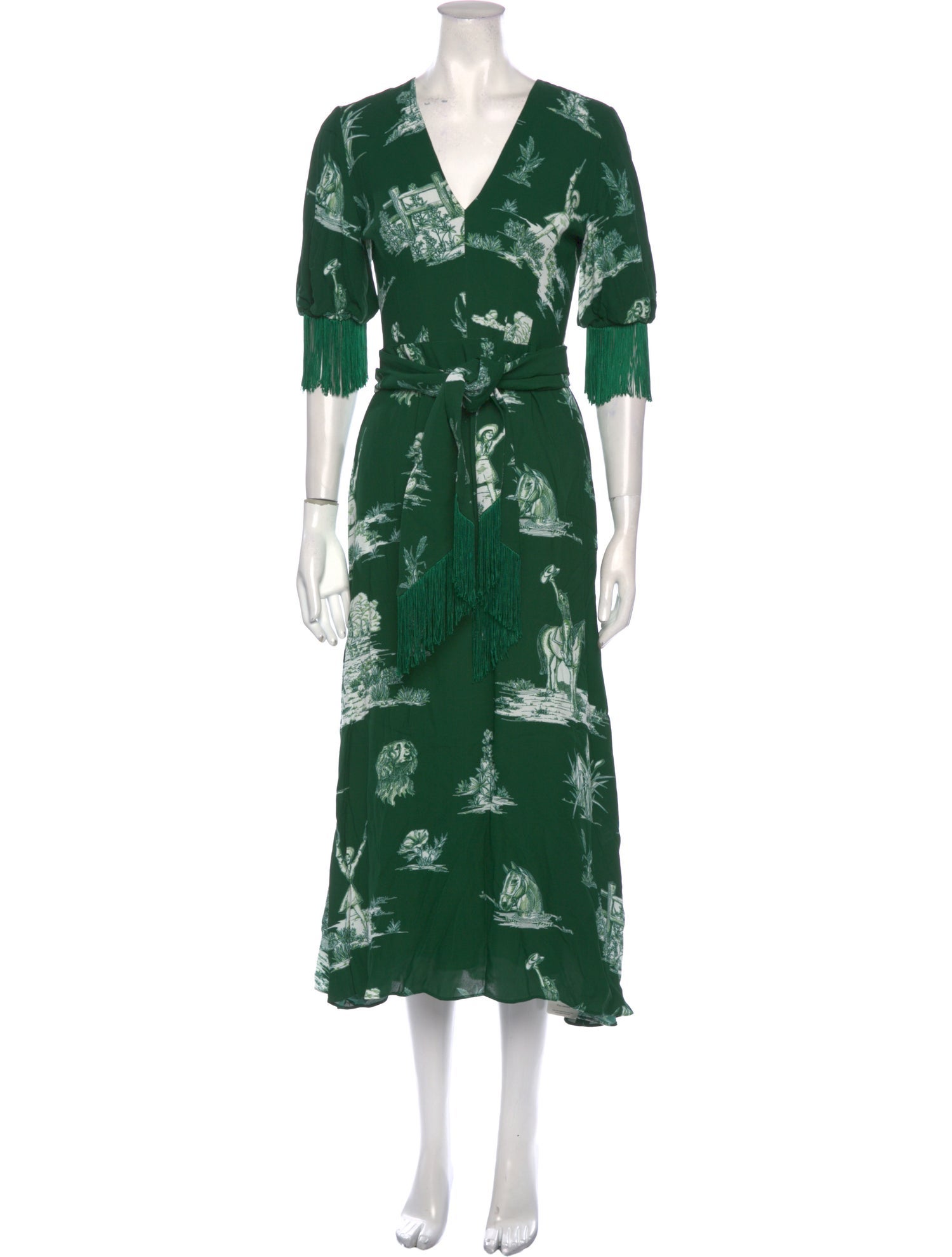 Lela Rose Floral Print Long Dress