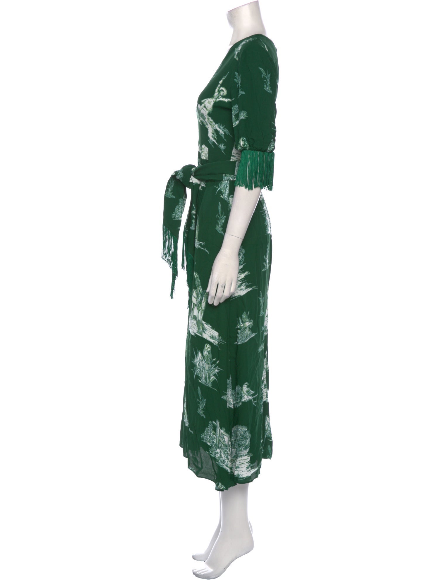 Lela Rose Floral Print Long Dress