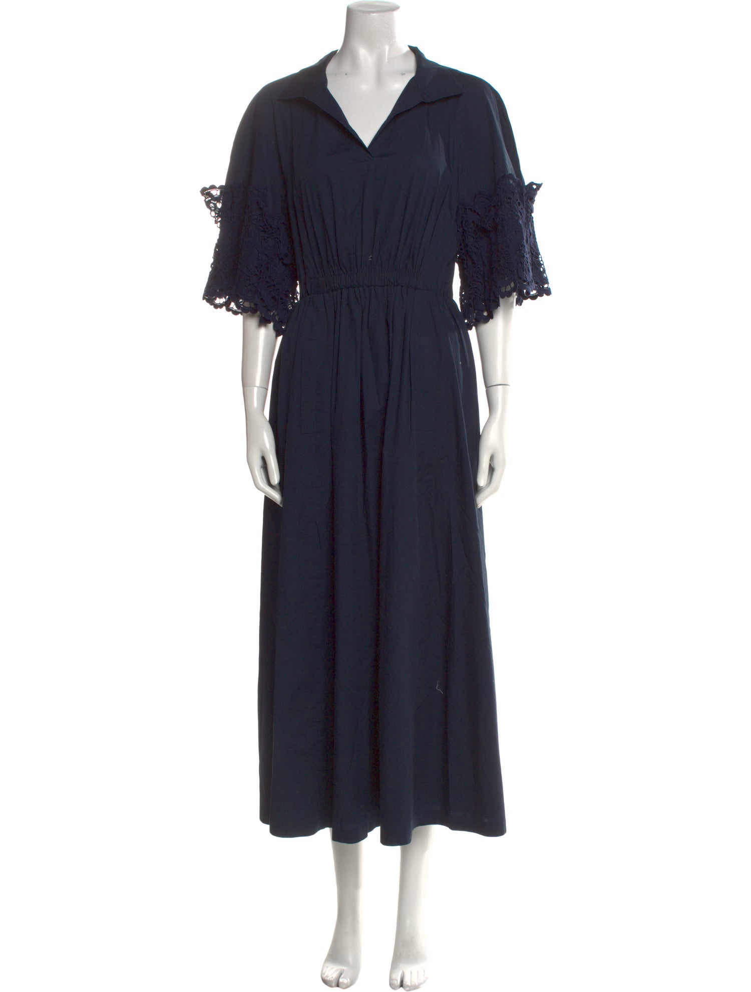 Lela Rose V-Neck Long Dress