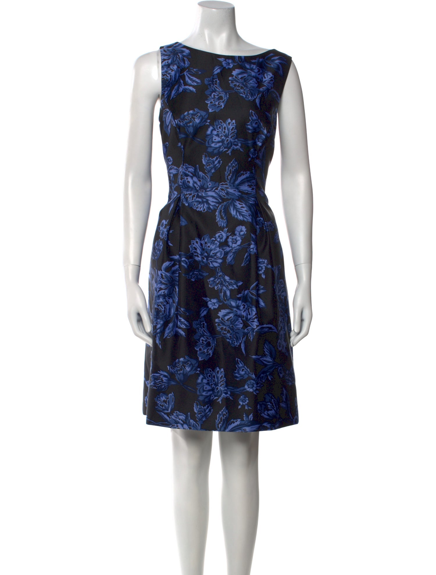 Lela Rose Floral Print Knee-Length Dress