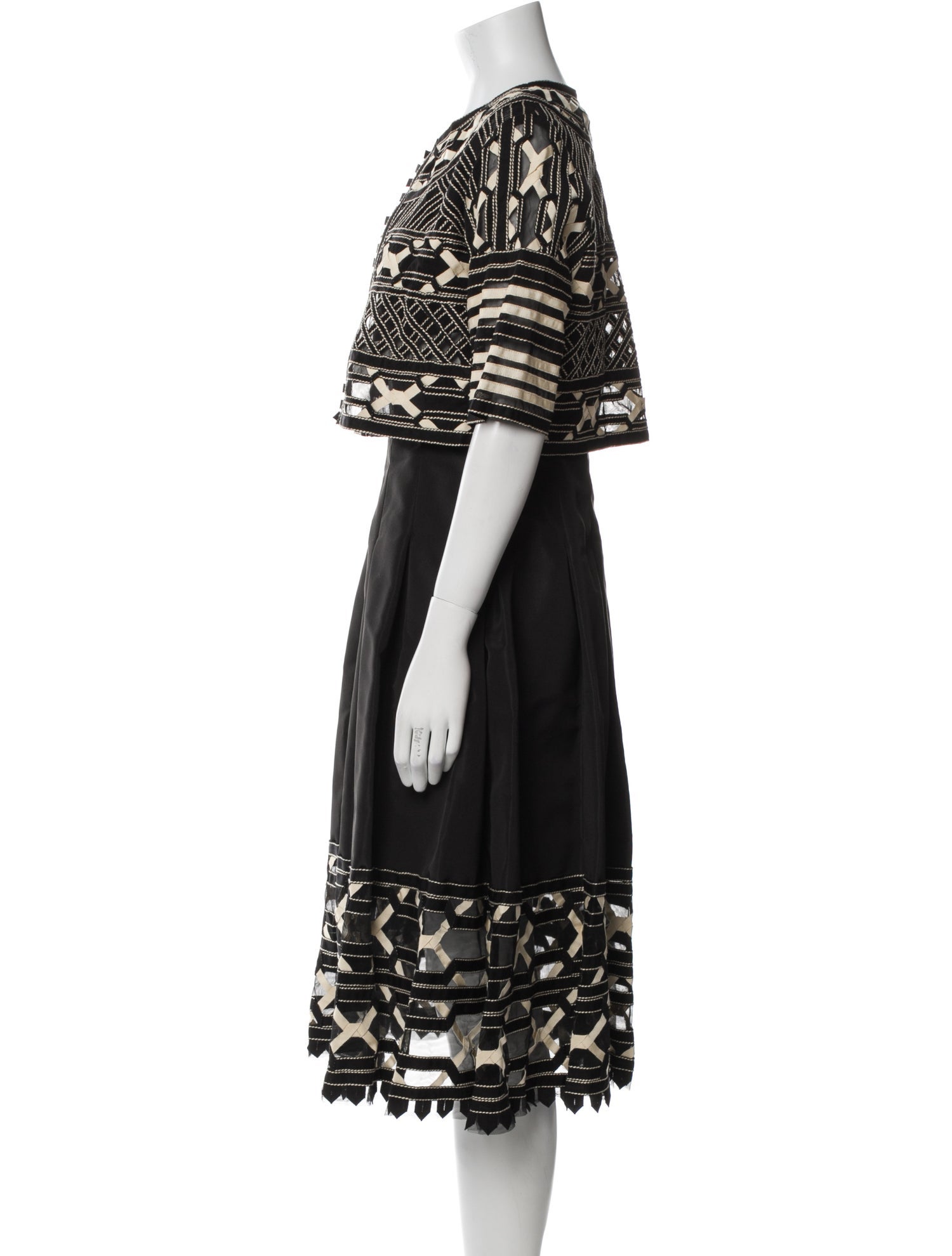 Lela Rose Silk Graphic Print Set