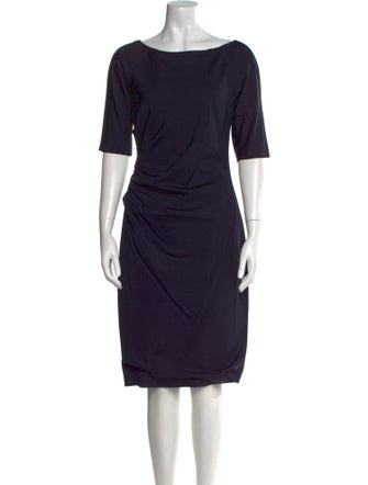 Lela Rose Bateau Neckline Knee-Length Dress