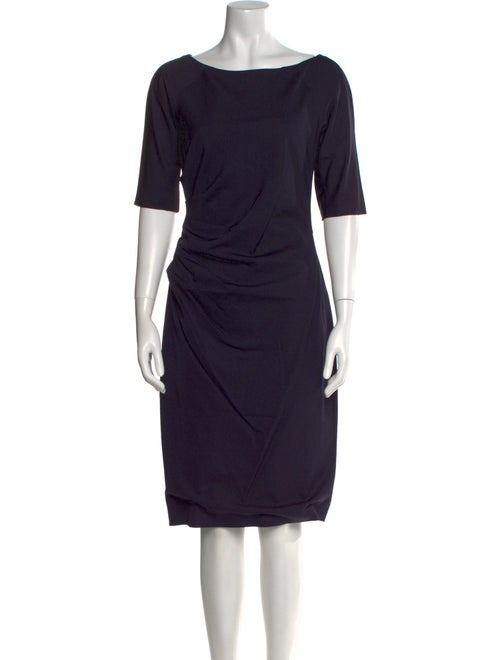 Lela Rose Bateau Neckline Knee-Length Dress