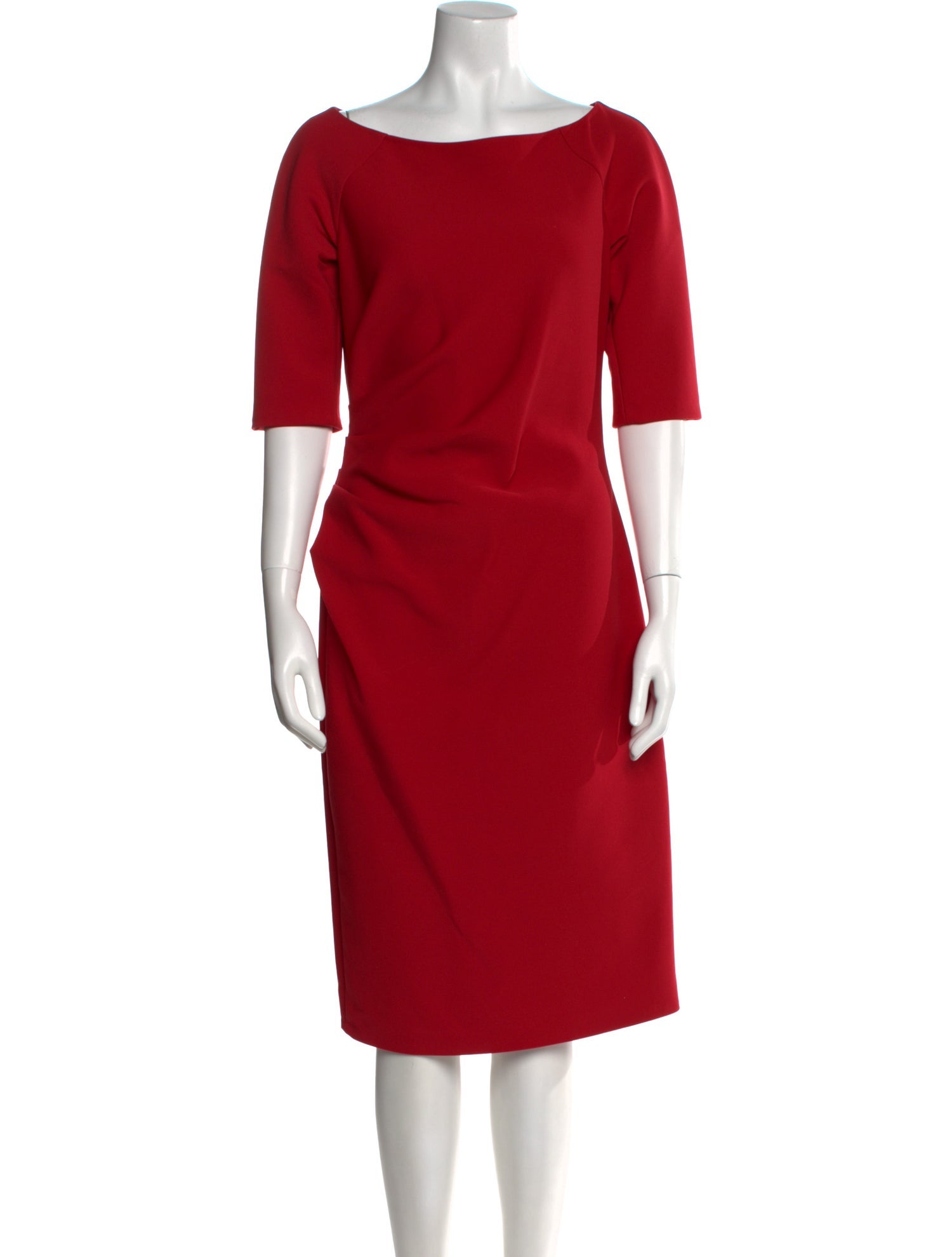 Lela Rose Bateau Neckline Midi Length Dress