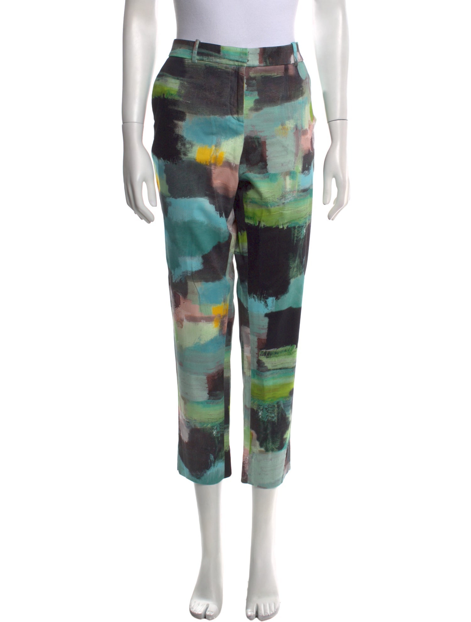 Lela Rose Tie-Dye Print Straight Leg Pants