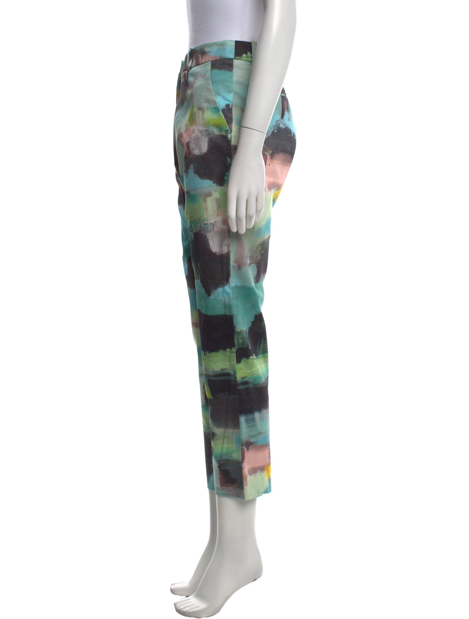 Lela Rose Tie-Dye Print Straight Leg Pants