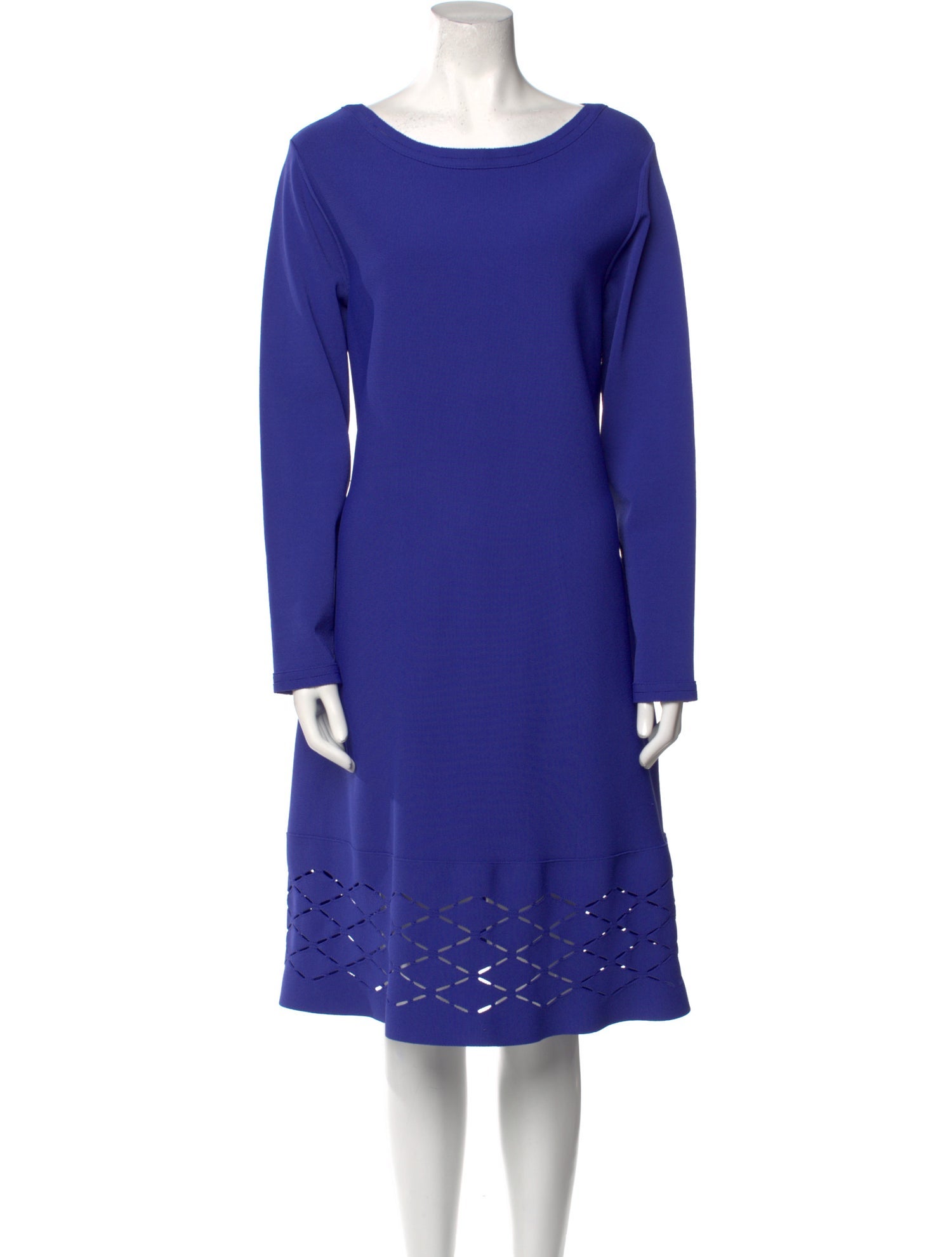 Lela Rose Bateau Neckline Midi Length Dress