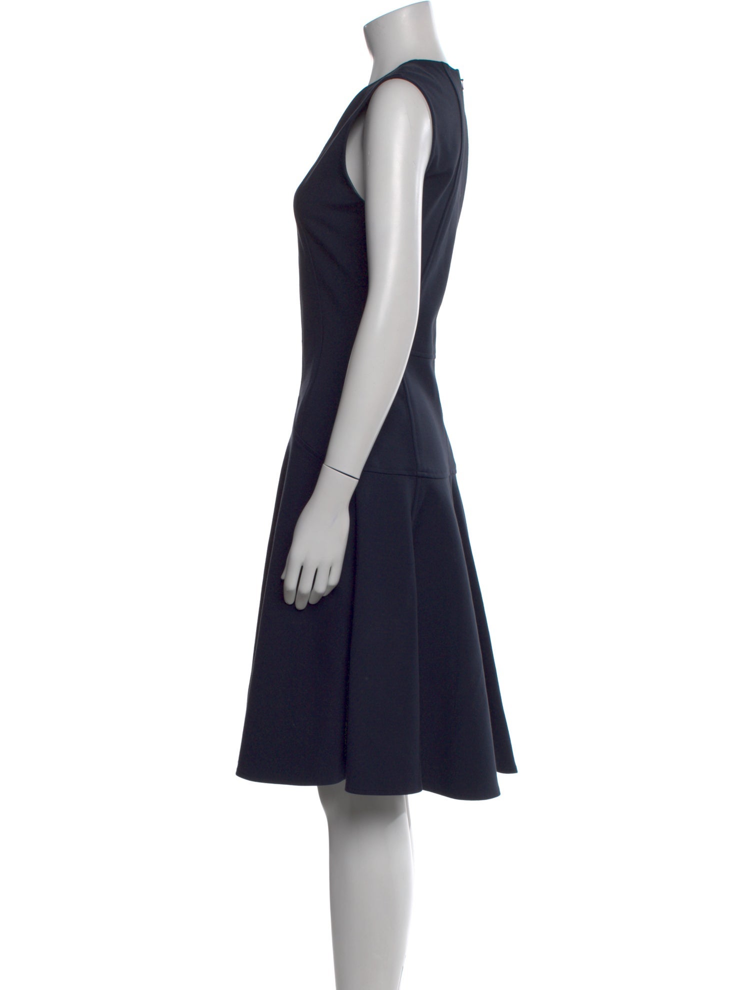 Lela Rose Crew Neck Knee-Length Dress