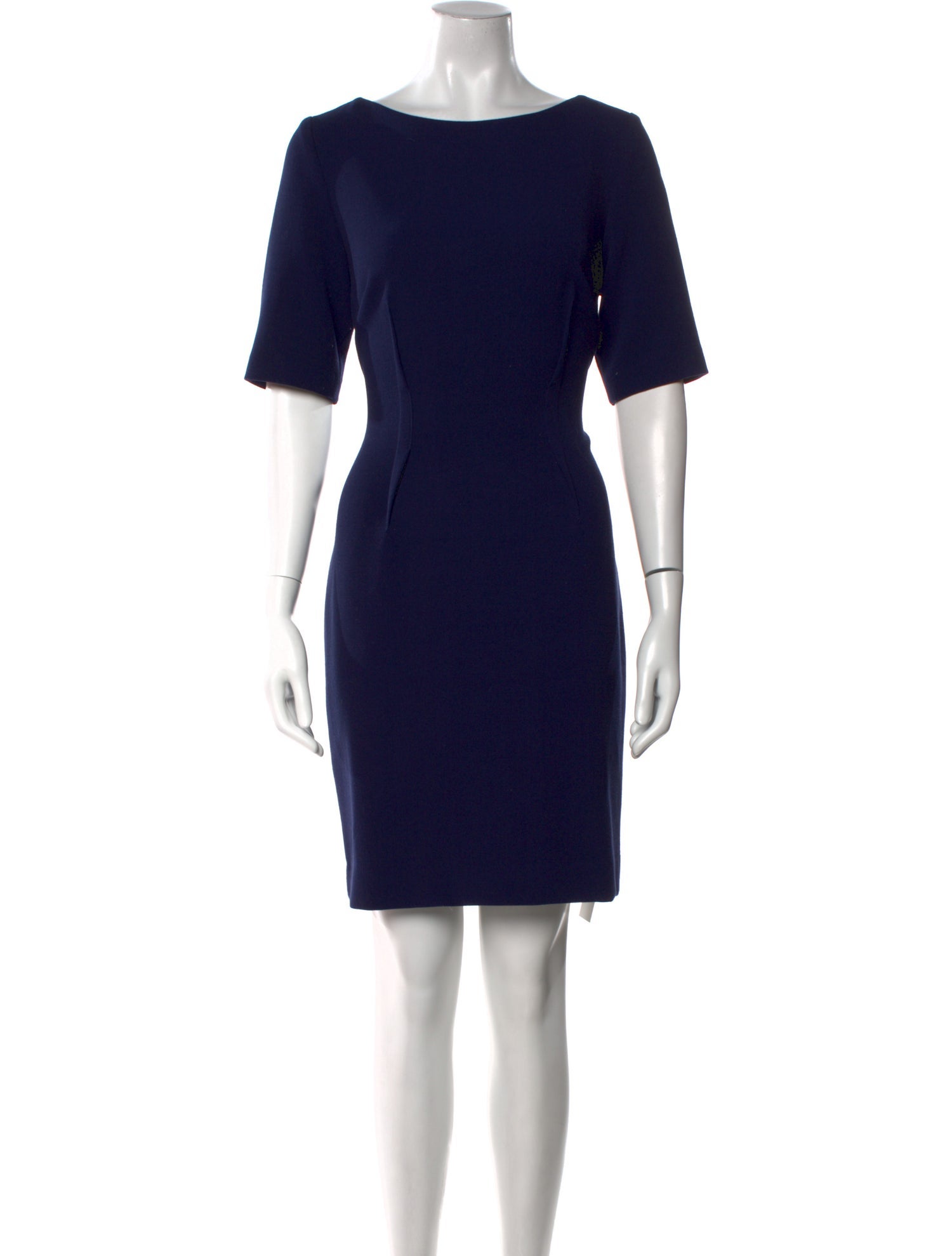 Lela Rose Bateau Neckline Mini Dress