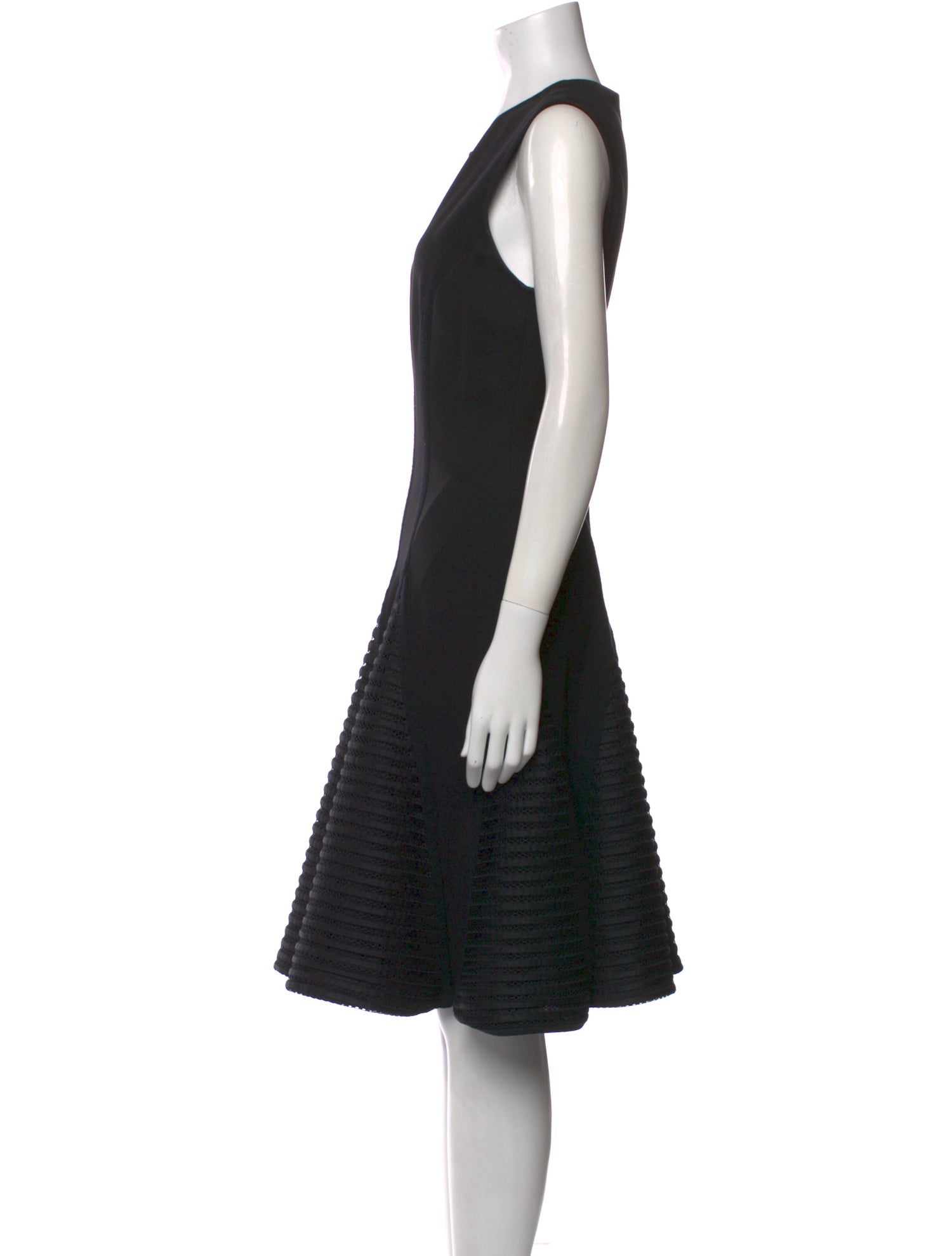 Lela Rose Crew Neck Knee-Length Dress