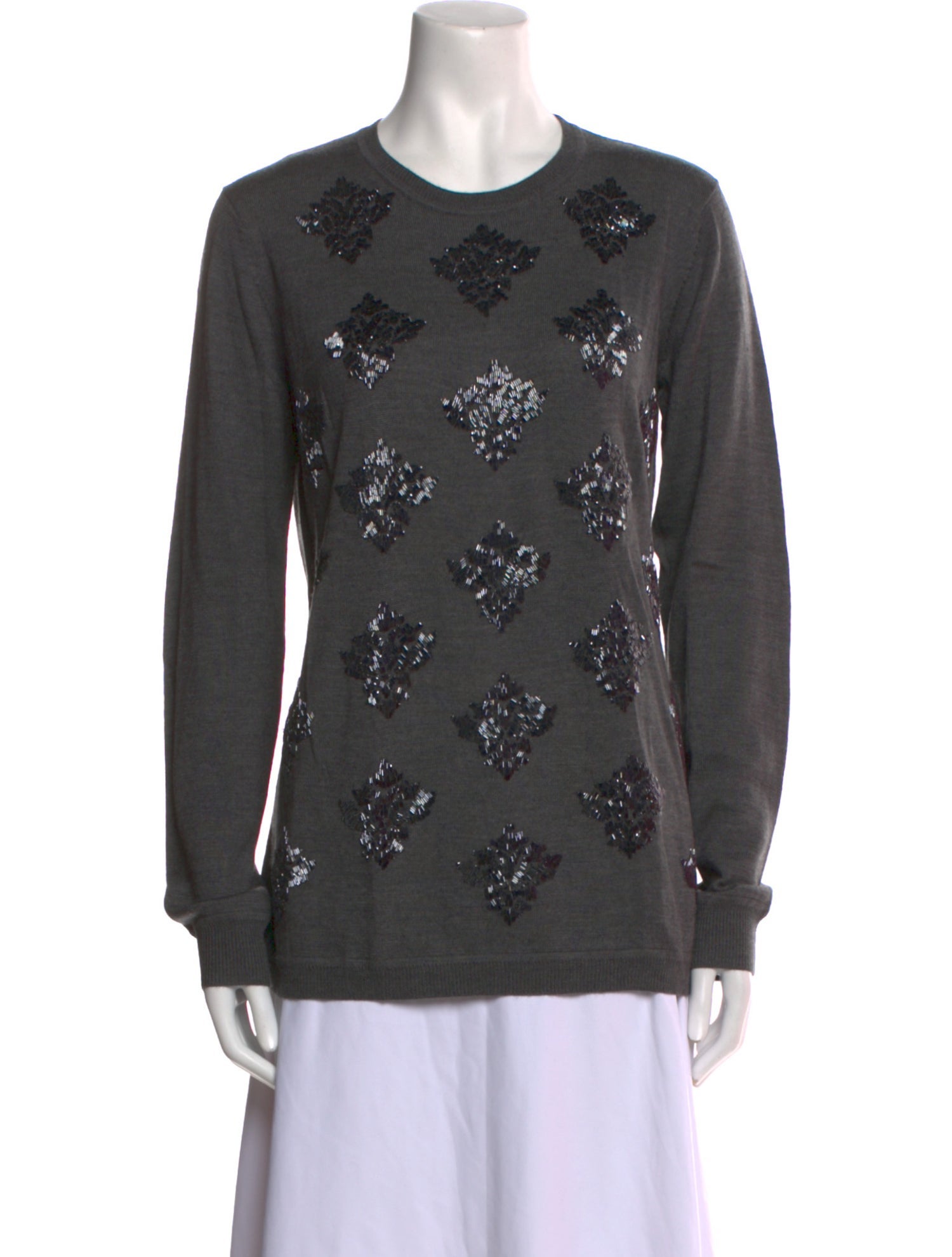 Lela Rose Wool Patterned Sweater